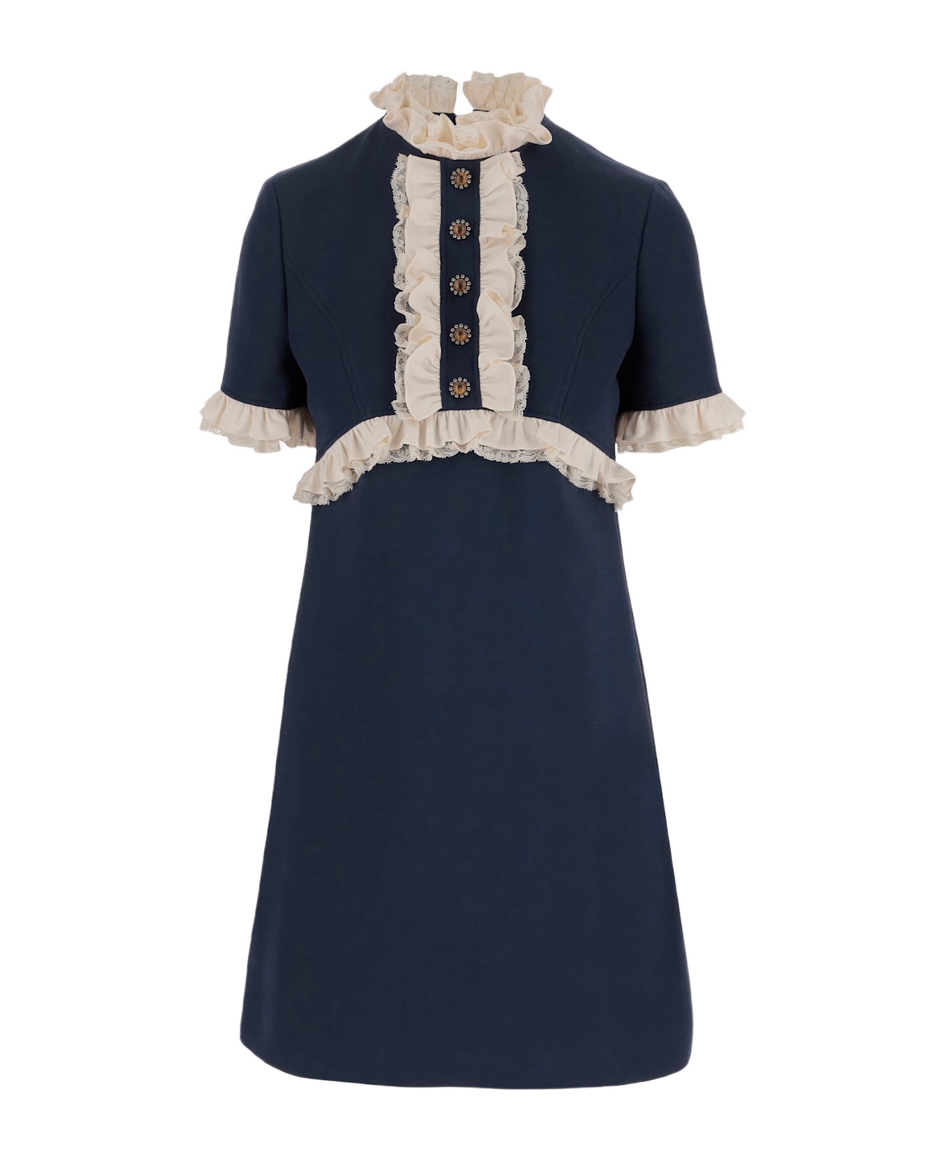 Valentino Crepe Couture Dress - Blue