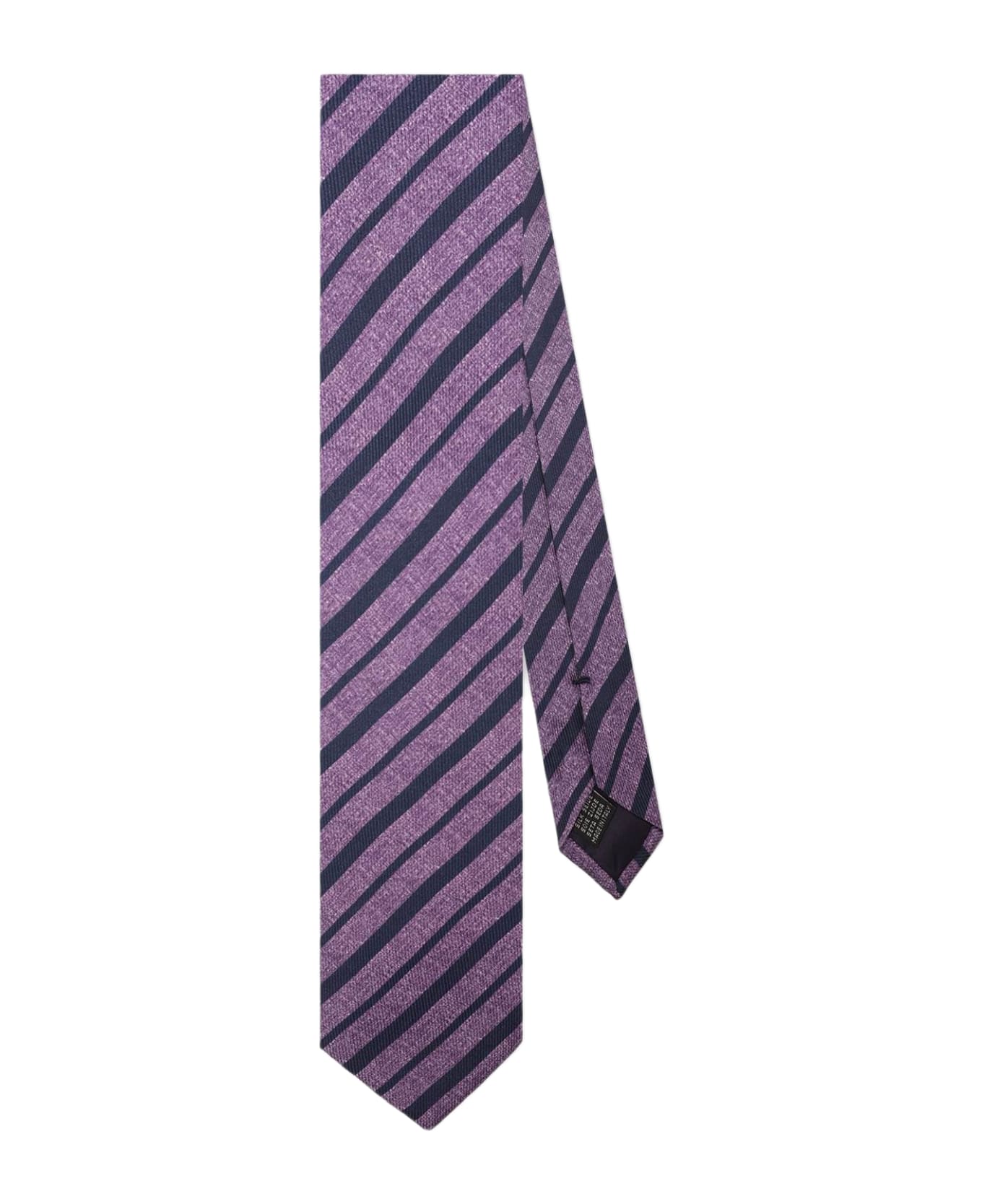 Larusmiani Regimental Tie Tie - Purple