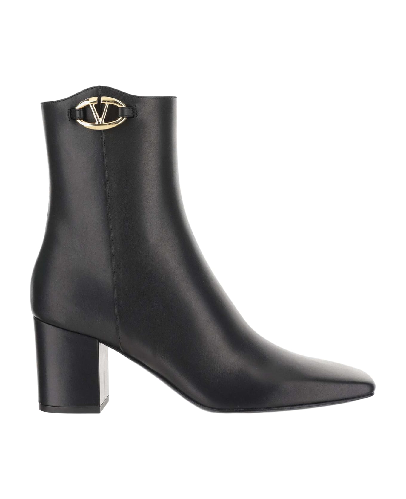 Valentino Garavani Vlogo The Bold Edition Leather Ankle Boot - Black