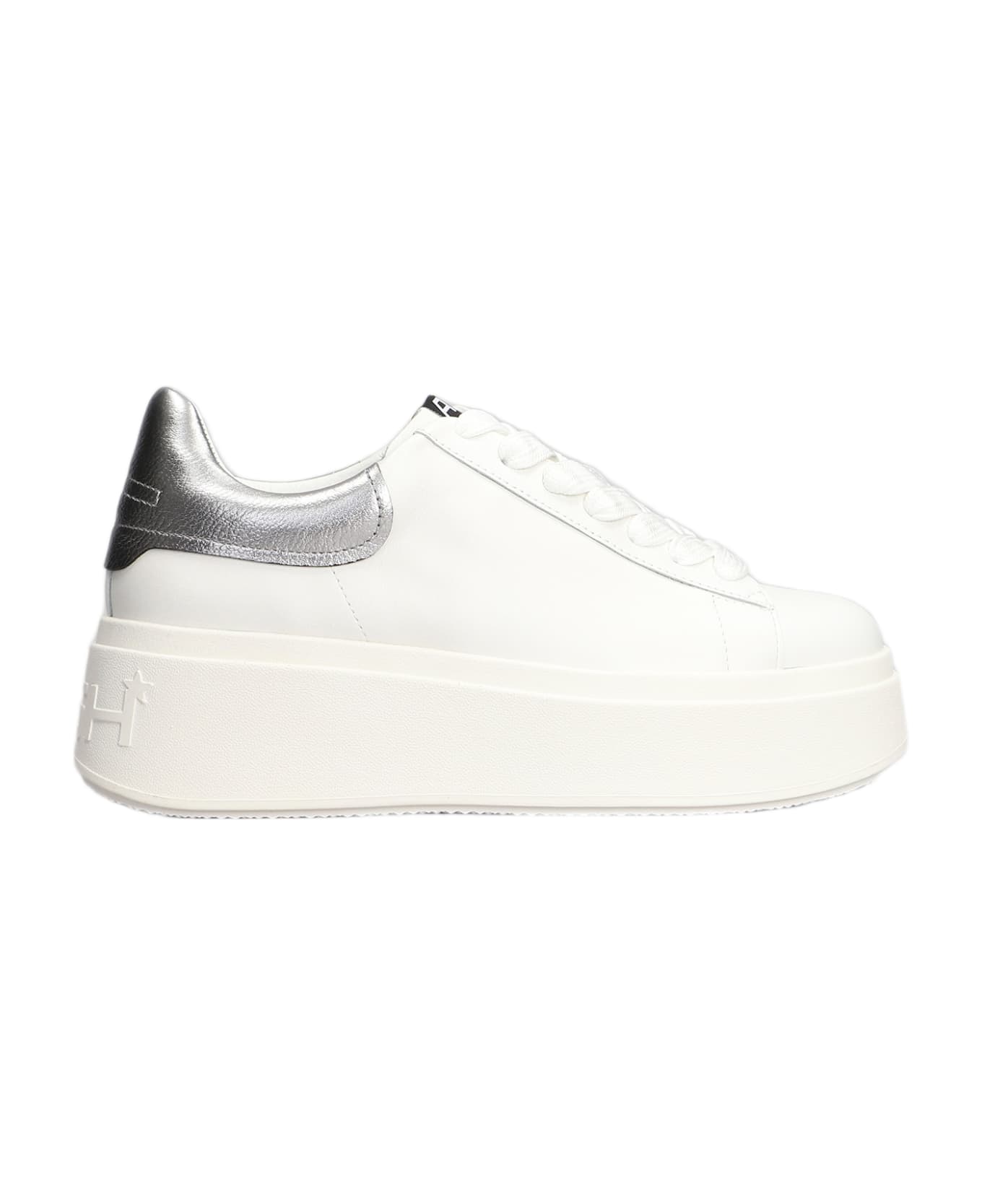 Ash Moby Sneakers In White Leather - white ウェッジシューズ