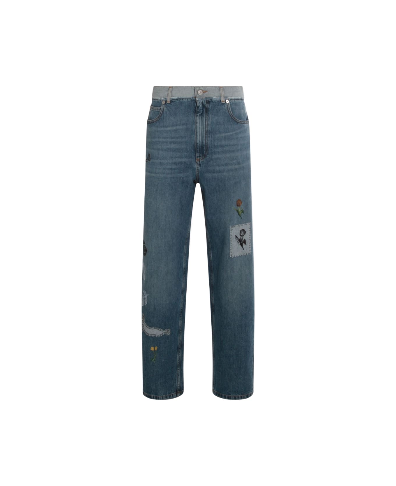 Marni Blue Cotton Jeans - Clear Blue