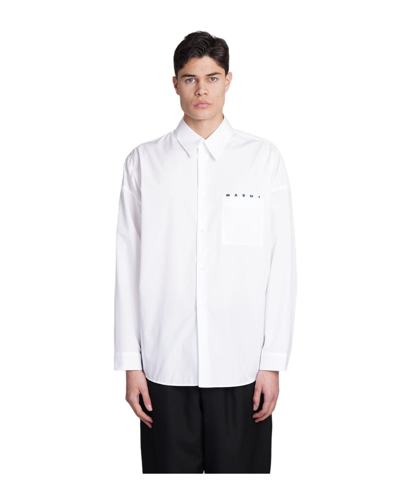 Marni Shirt In White Cotton - Lily White.
