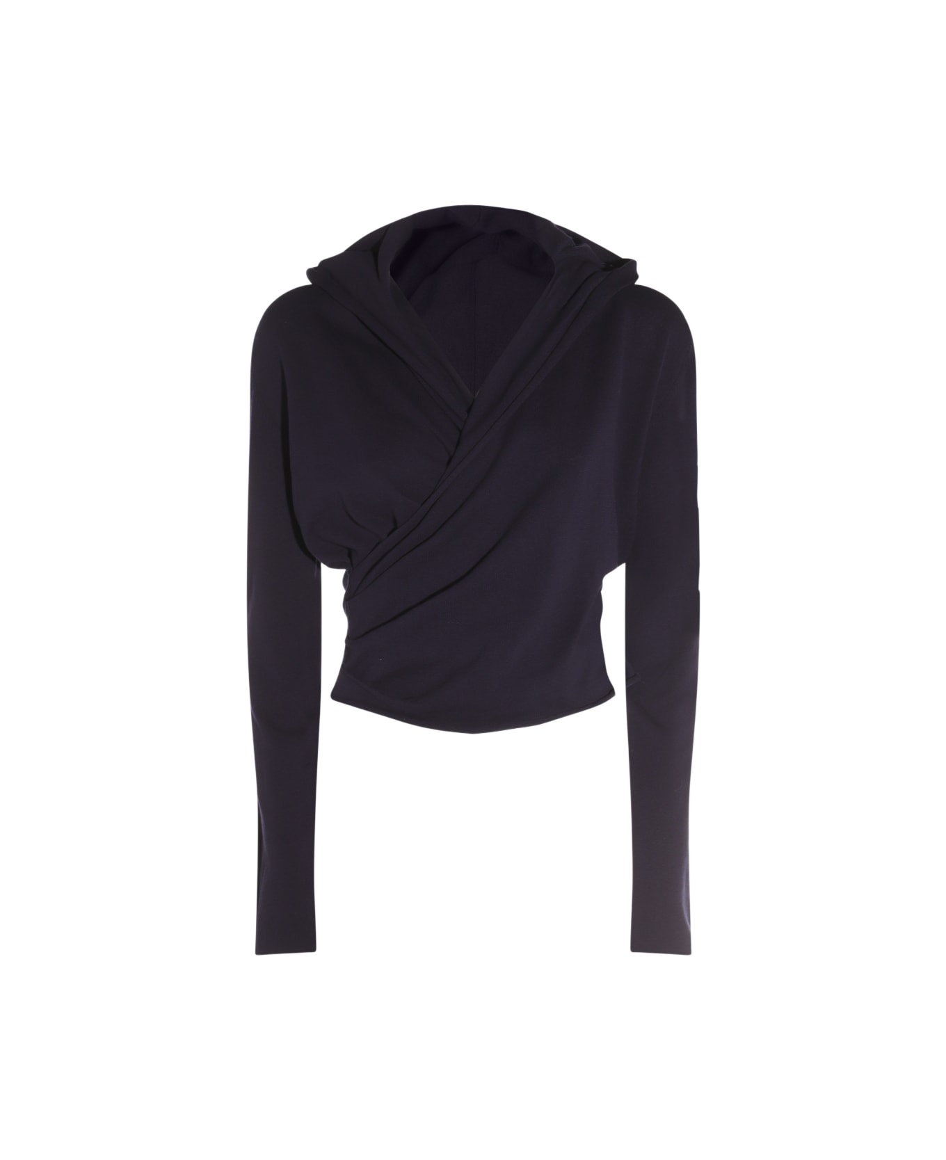 Add Dark Blue Cotton Knitwear - Deep water