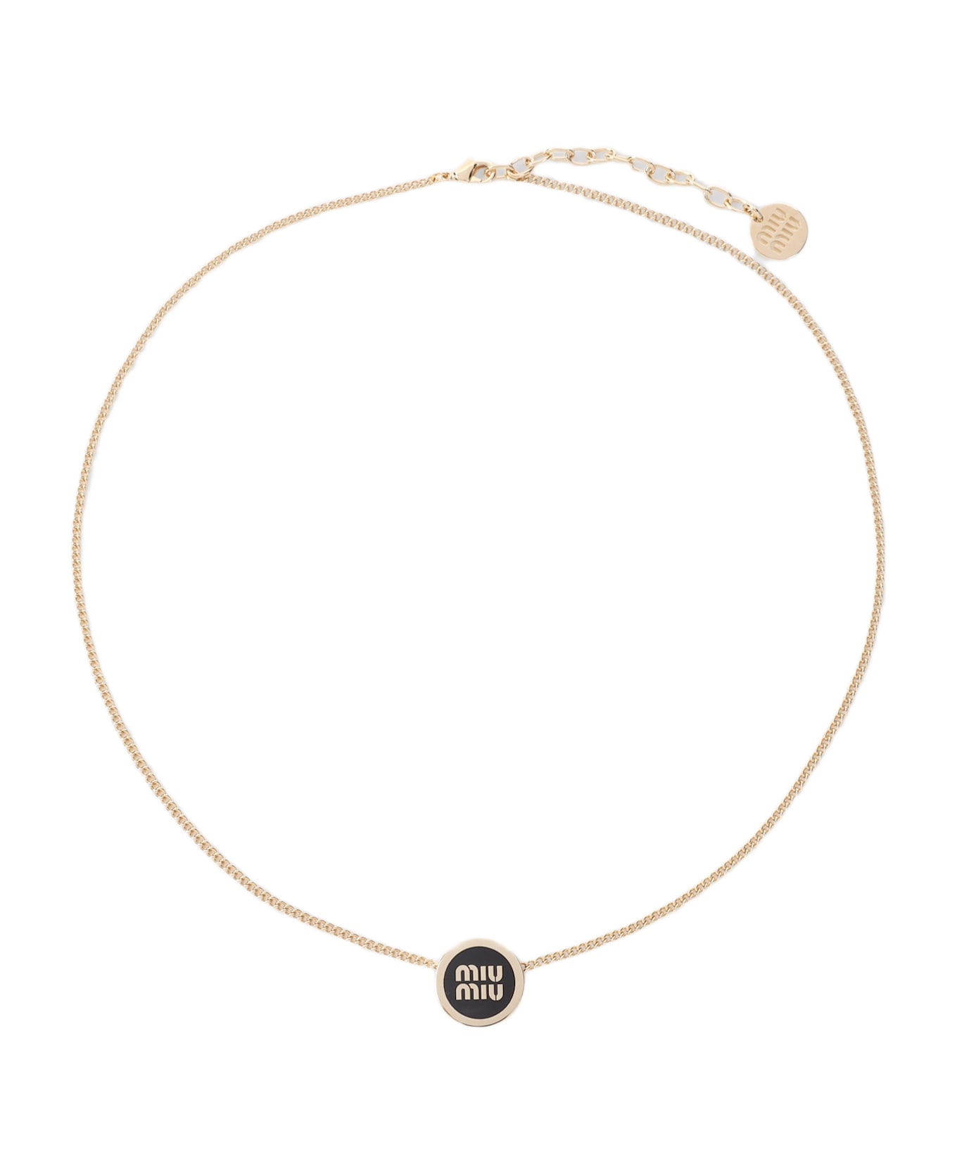 Miu Miu Brass Necklace - Nero
