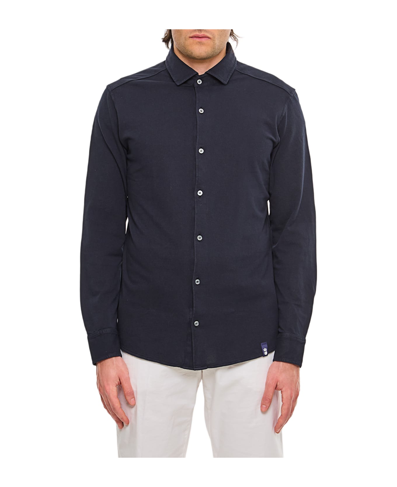Drumohr Piquet Shirt - Blue