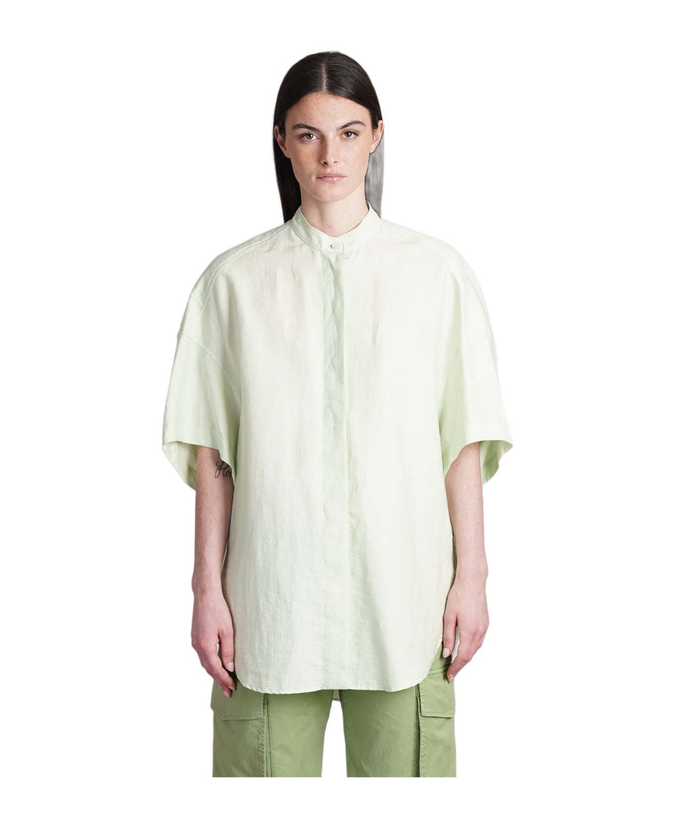 Stella McCartney Shirt In Green Linen - green
