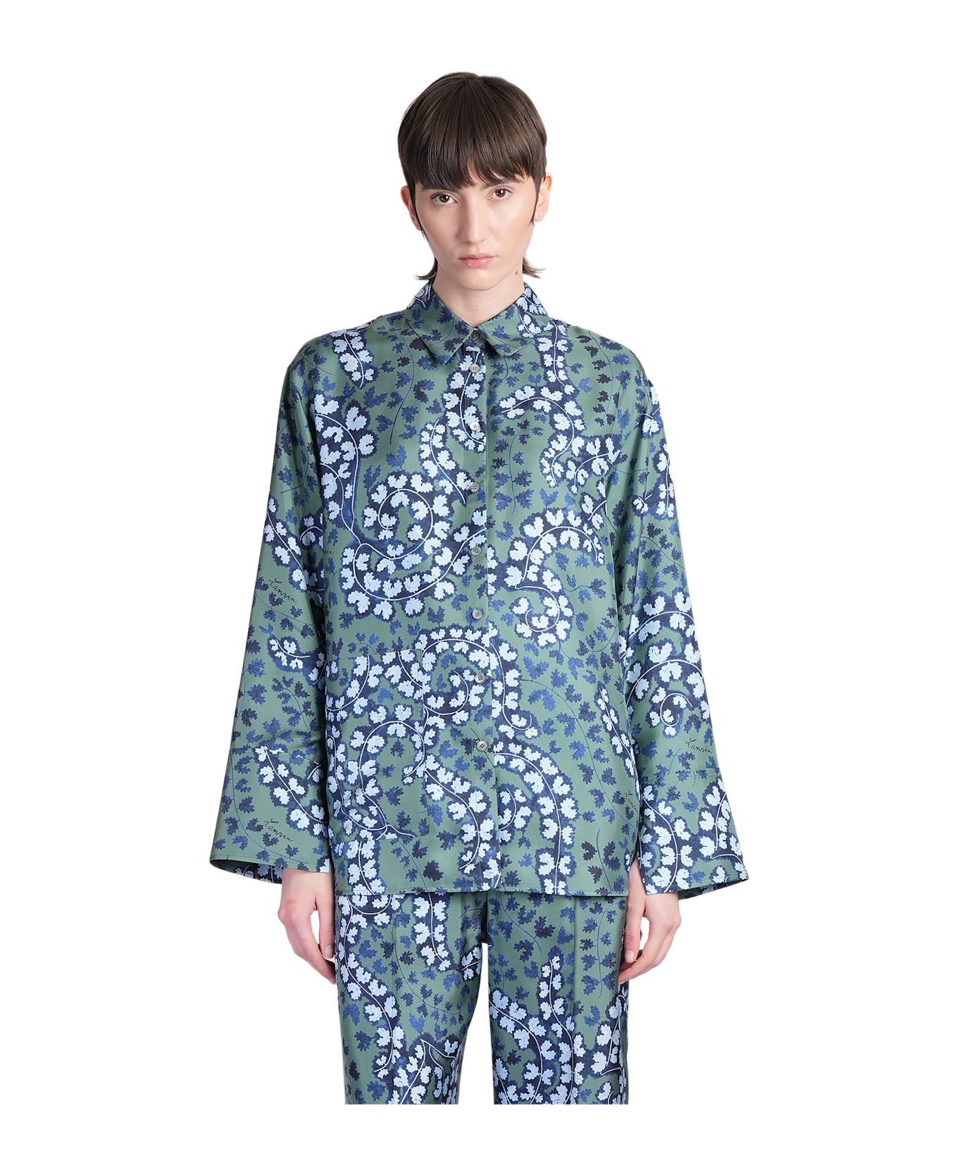 Lanvin Shirt In Green Silk - green