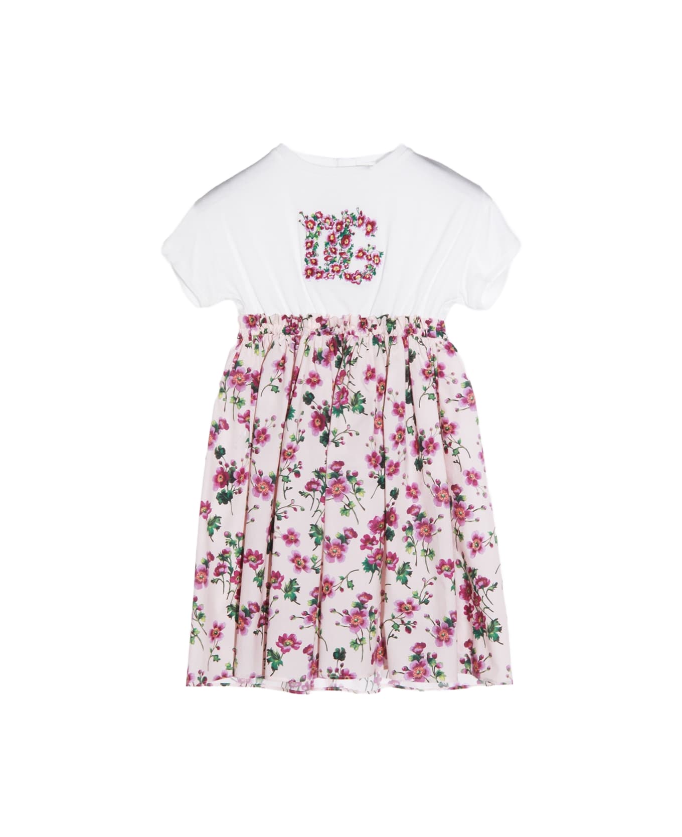 Dolce 
Gabbana White Cotton Dress - MultiColour