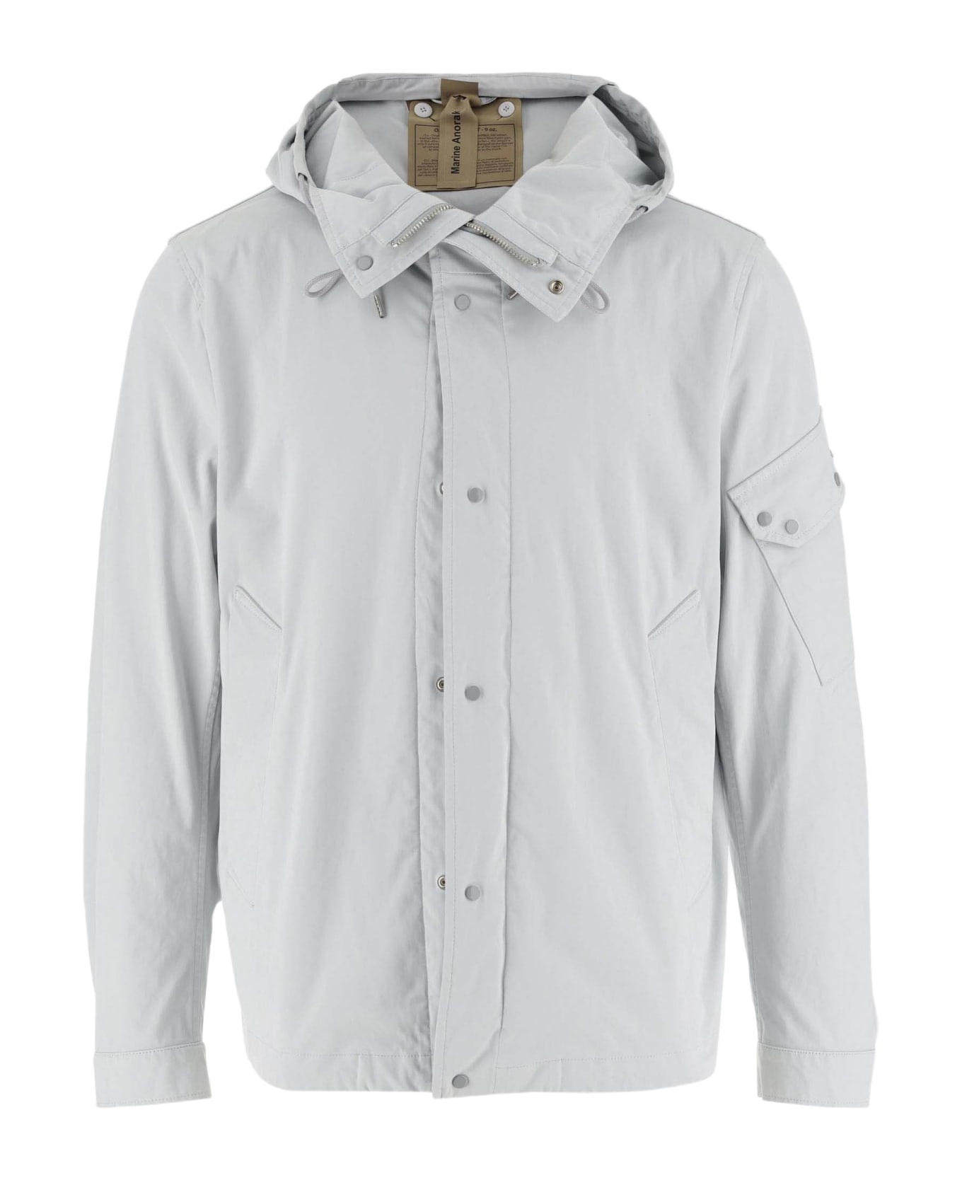 Ten C Nylon Jacket With Hood - Grey