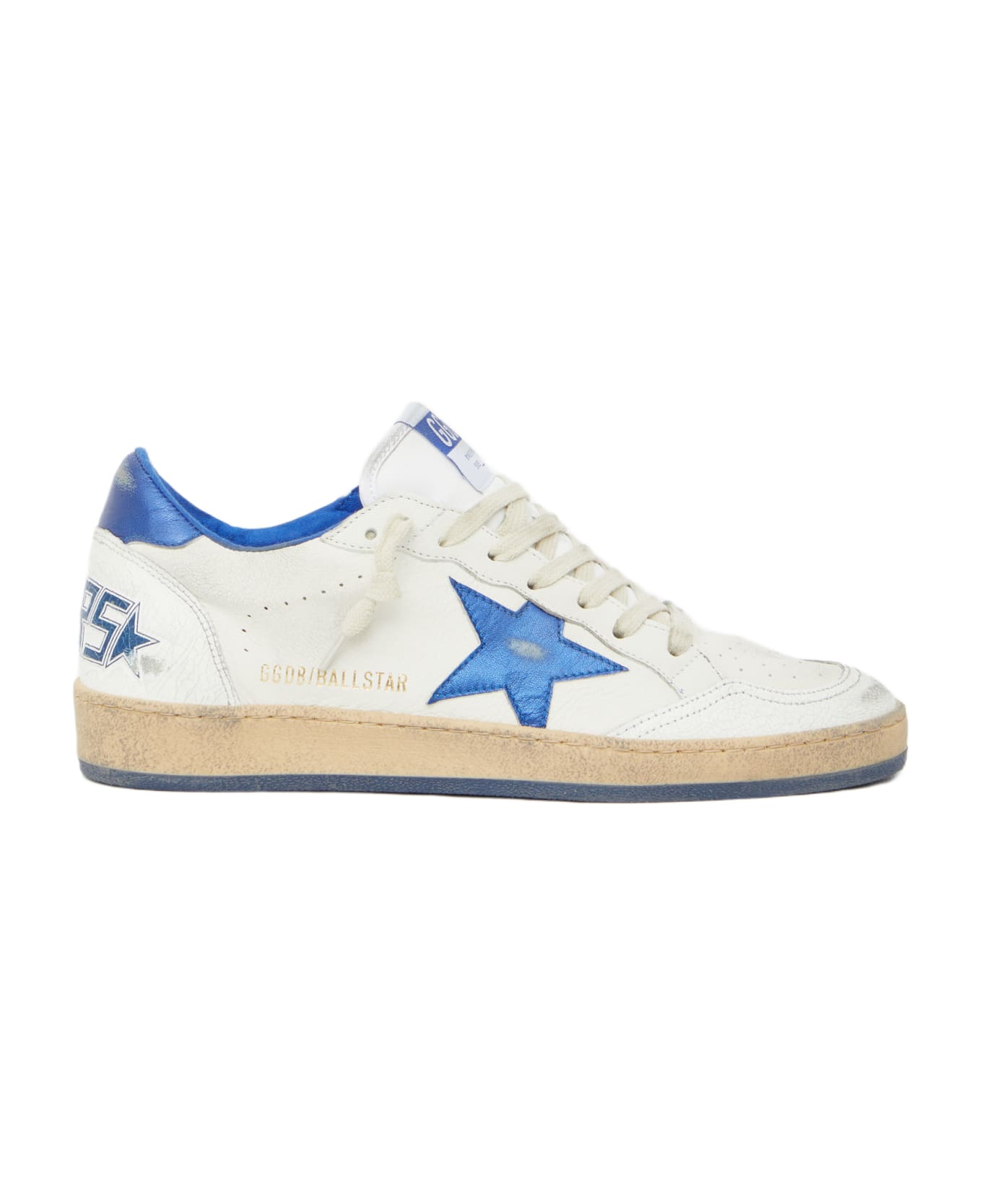 Golden Goose Ball Star Sneakers - WHITE/BLUETTE