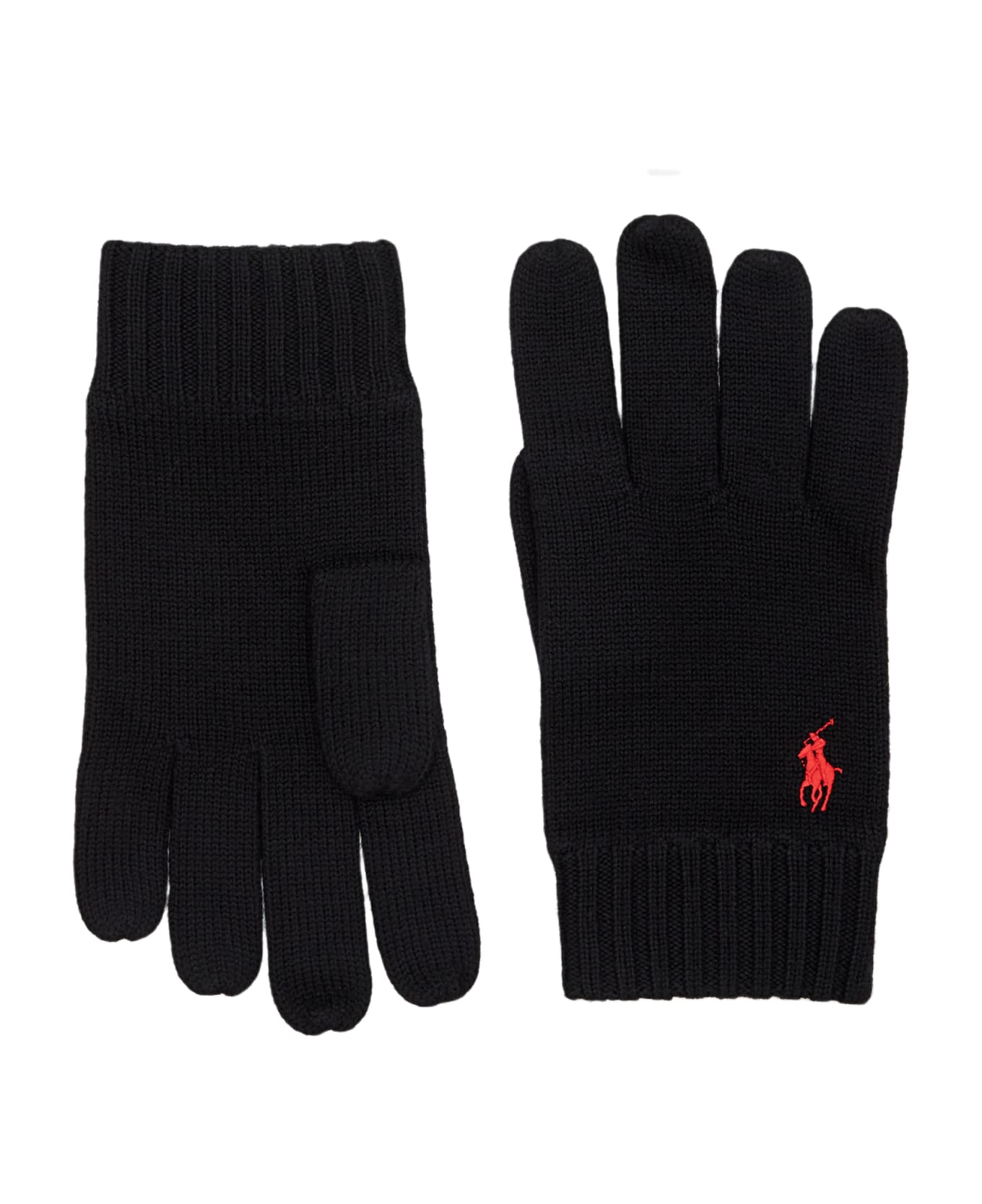 Polo Ralph Lauren Signature Pony Knit Touch Gloves - Black