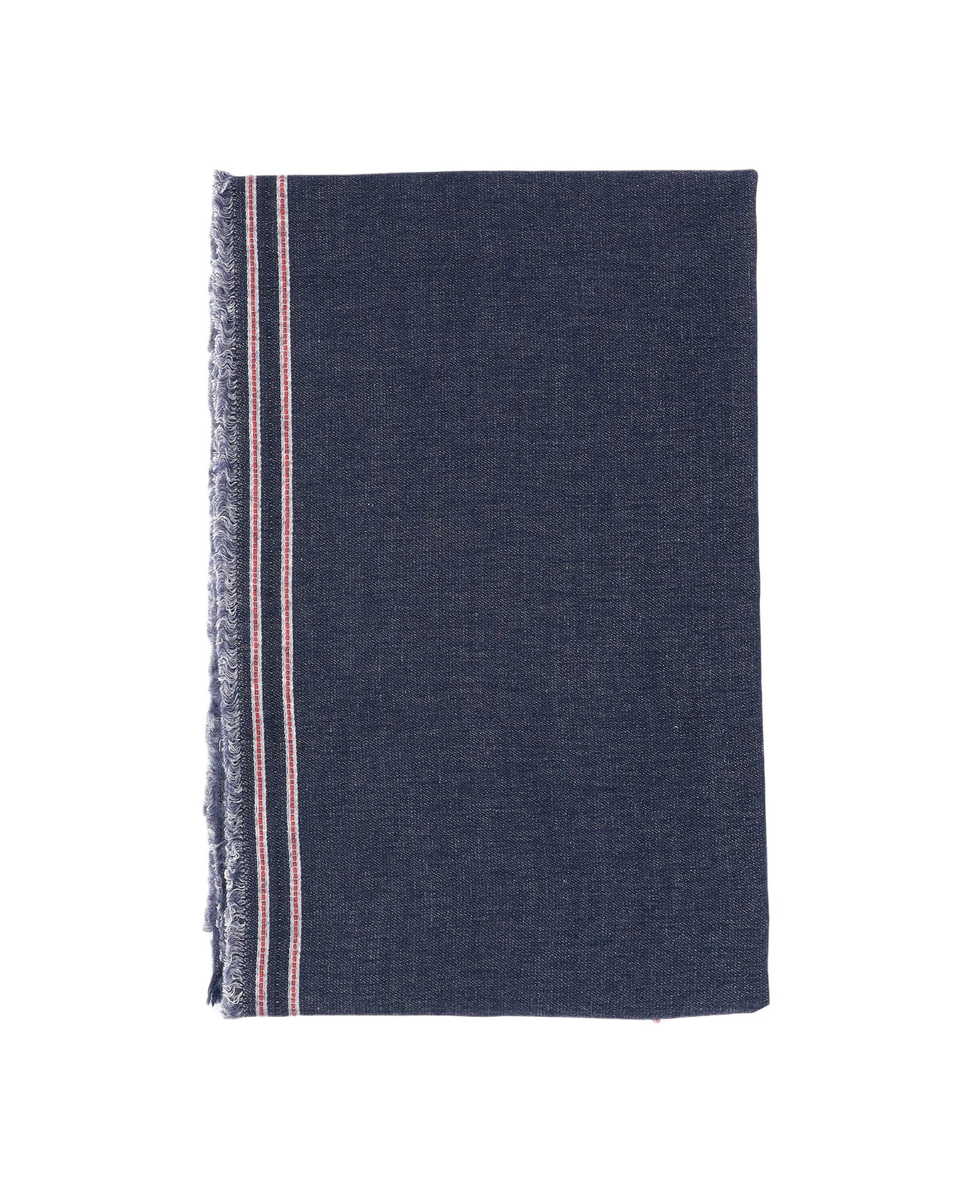 Faliero Sarti Cashmere And Silk Blend Denim Scarf