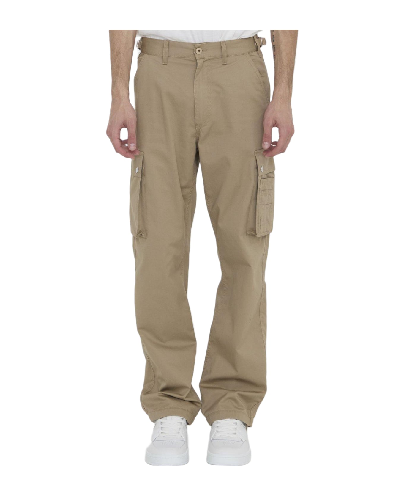 Celine Straight Leg Cargo Pants - Beige ボトムス