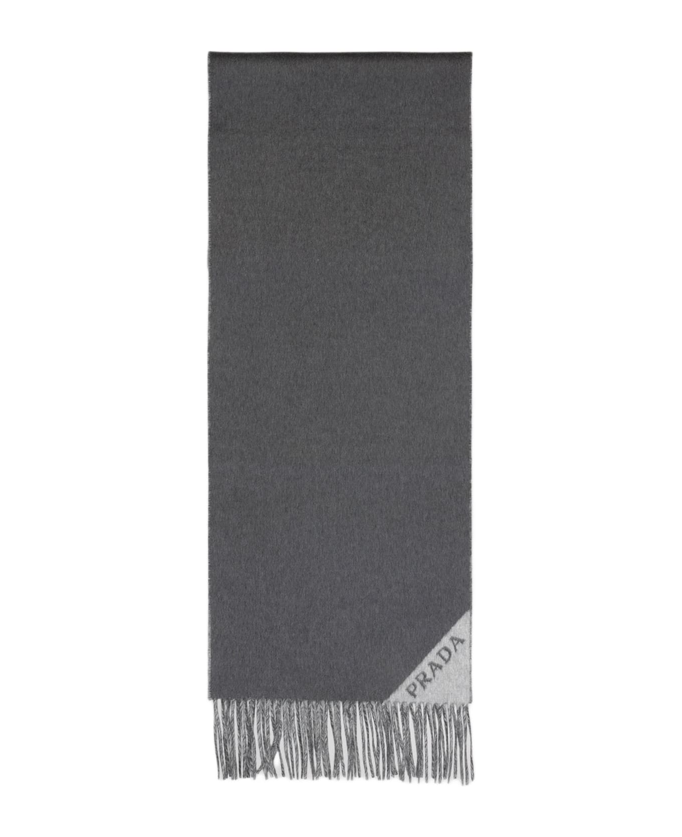 Prada Cashmere Scarf - Irf Ematite Grigio