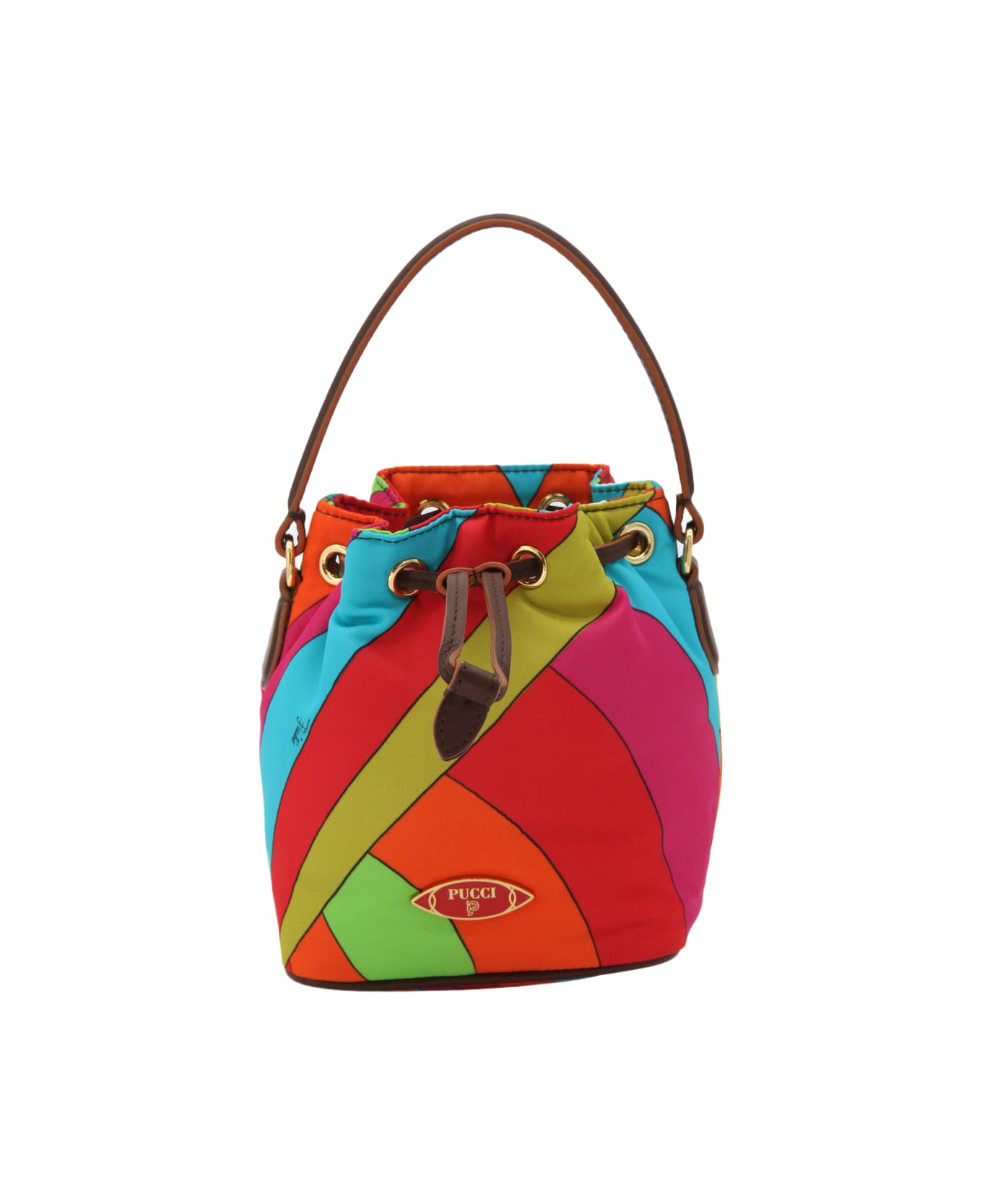 Pucci Multicolor Yummy Bucket Bag - BLUE/YELLOW クラッチバッグ