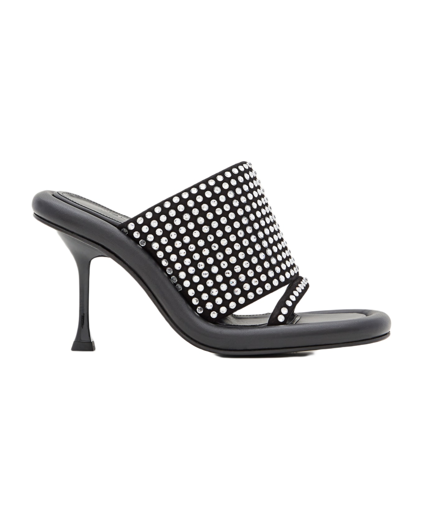J.W. Anderson 90mm Bumper Strass Mules - Black
