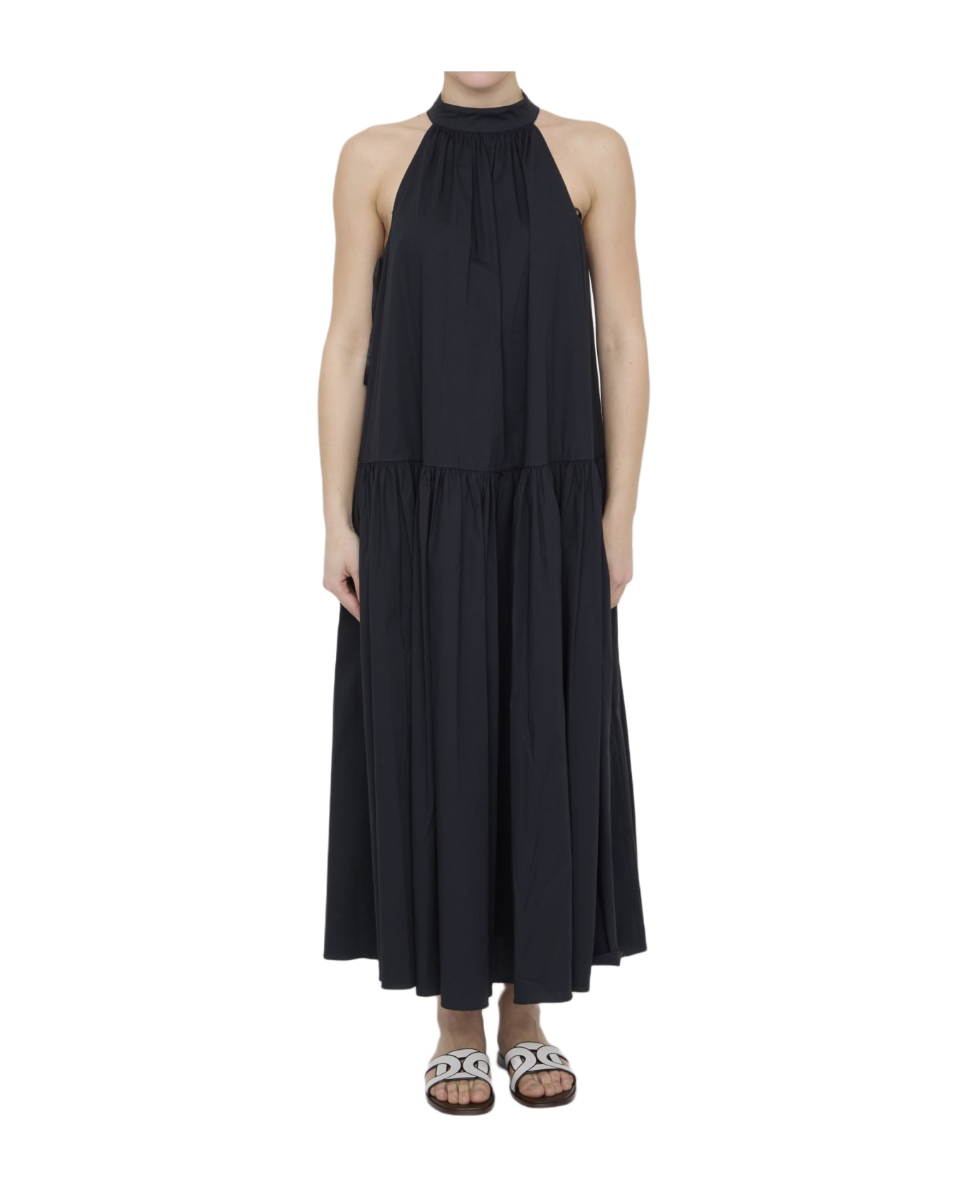 STAUD Midi Marlowe Dress - Blk Black ワンピース＆ドレス