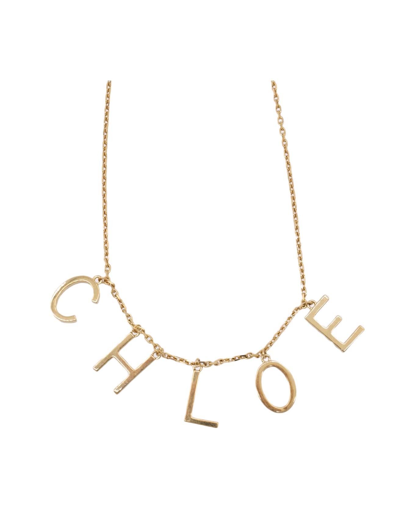Chloé Gold Metal Necklace - VINTAGE GOLD