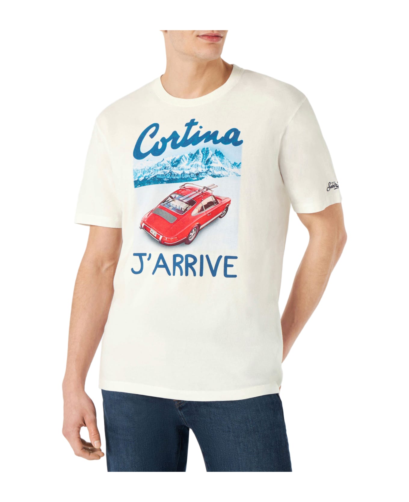 MC2 Saint Barth Man T-shirt With Cortina Lettering