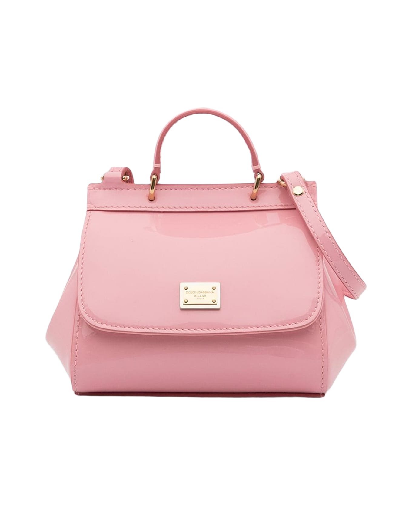 Dolce 
Gabbana Pink Leather Sicily Tote Bag - Pink