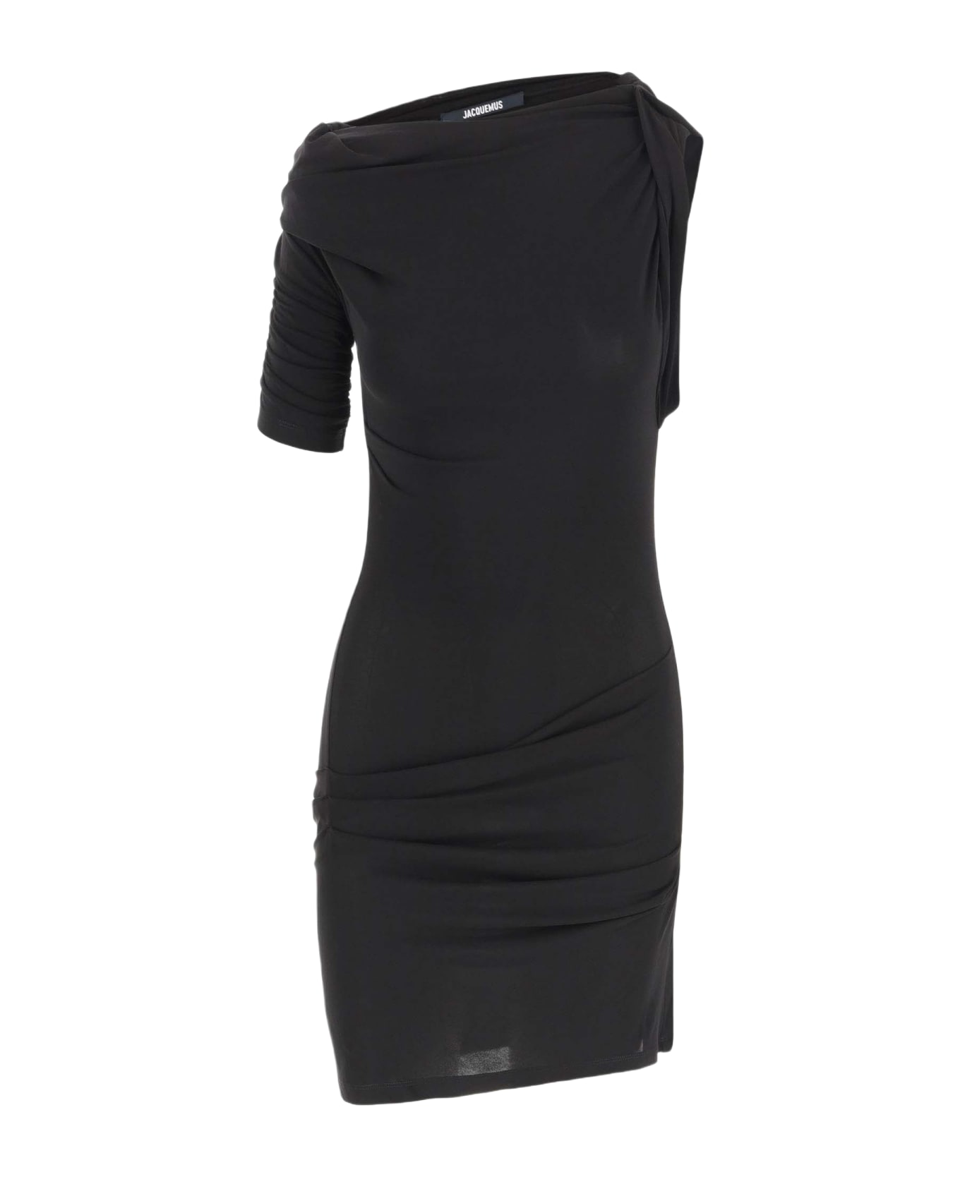 Jacquemus La Mini Robe Drapeado - Black