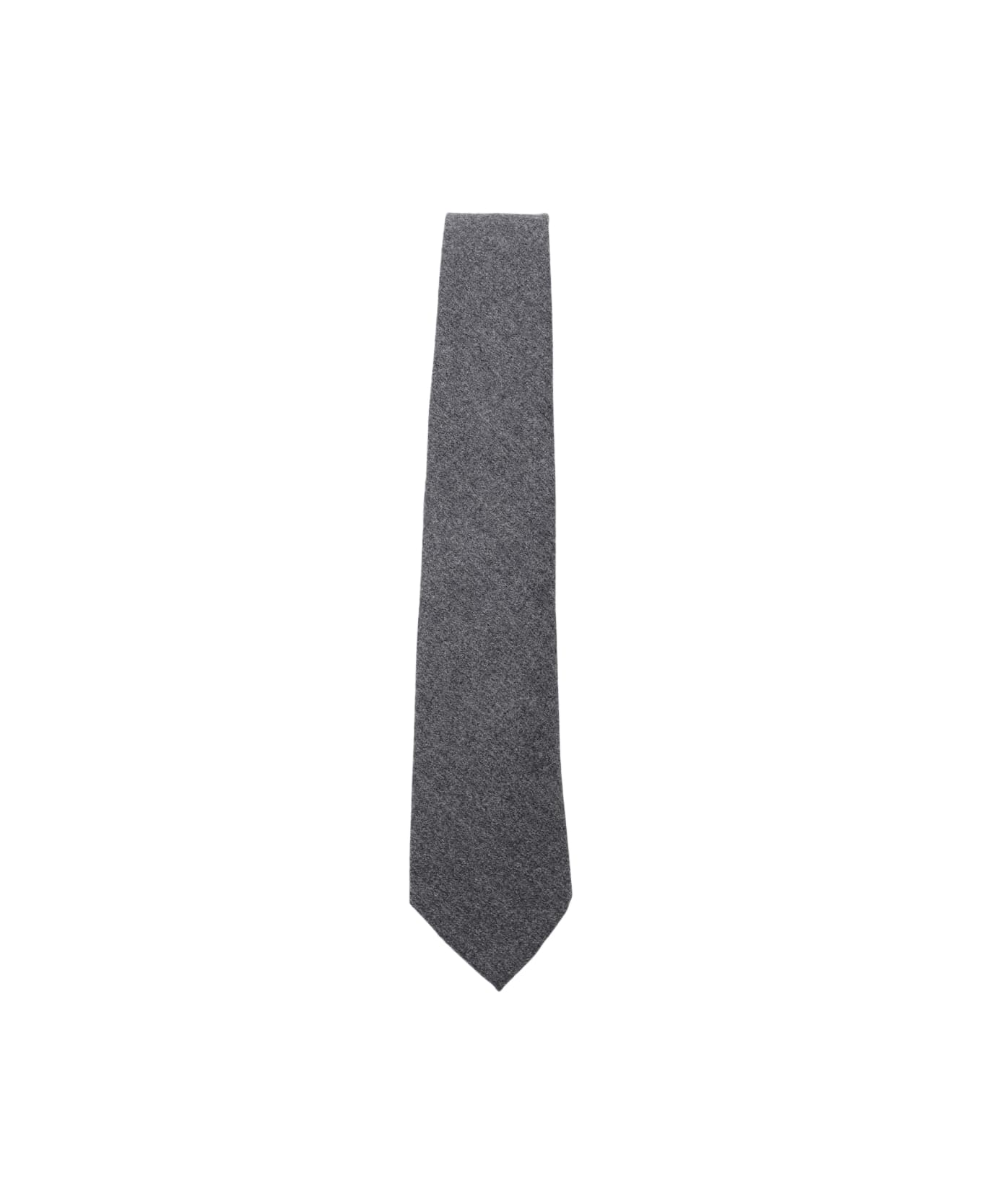 Canali Grey Wool Tie
