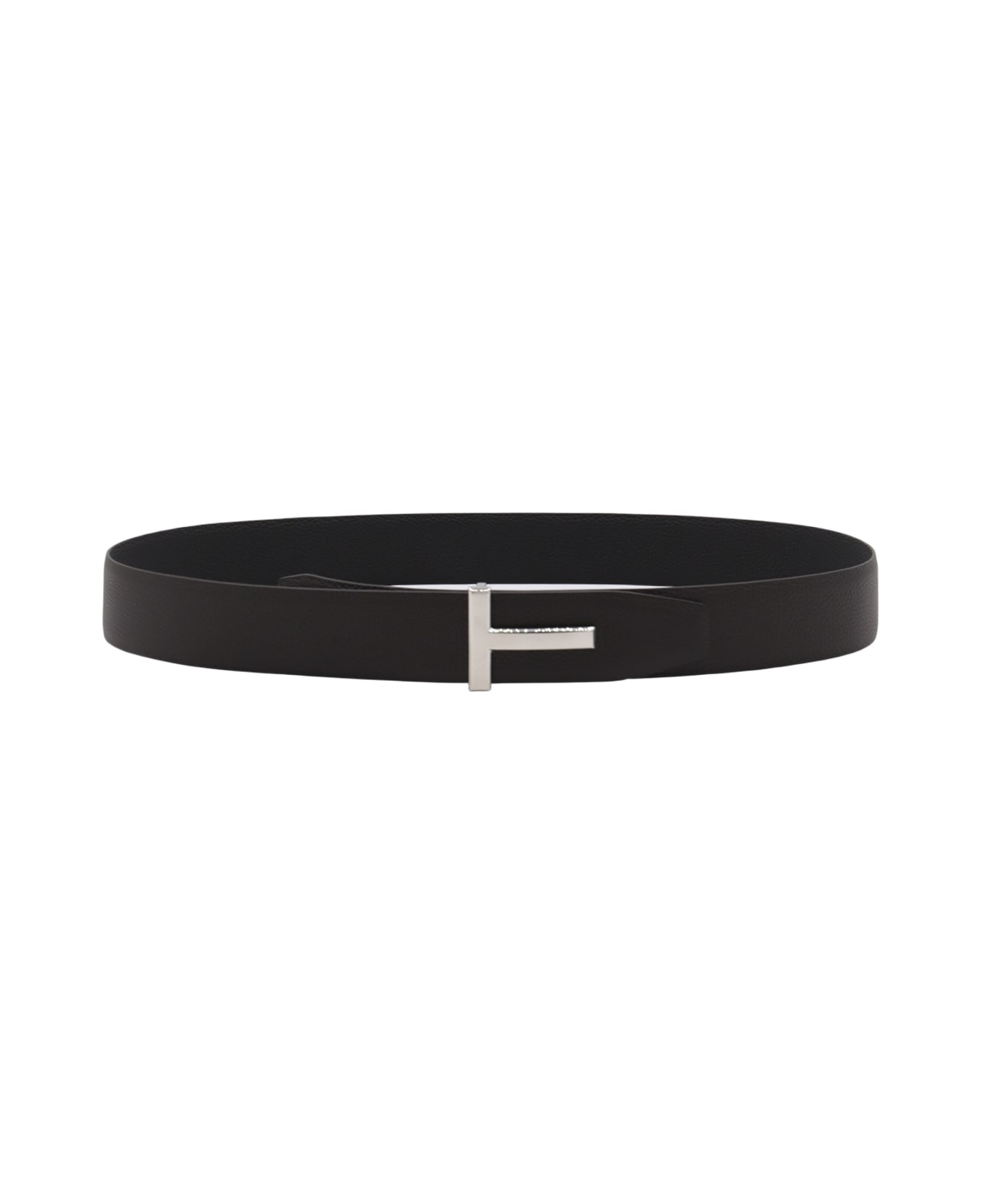 Tom Ford Black And Brown Leather Belt - brown + black