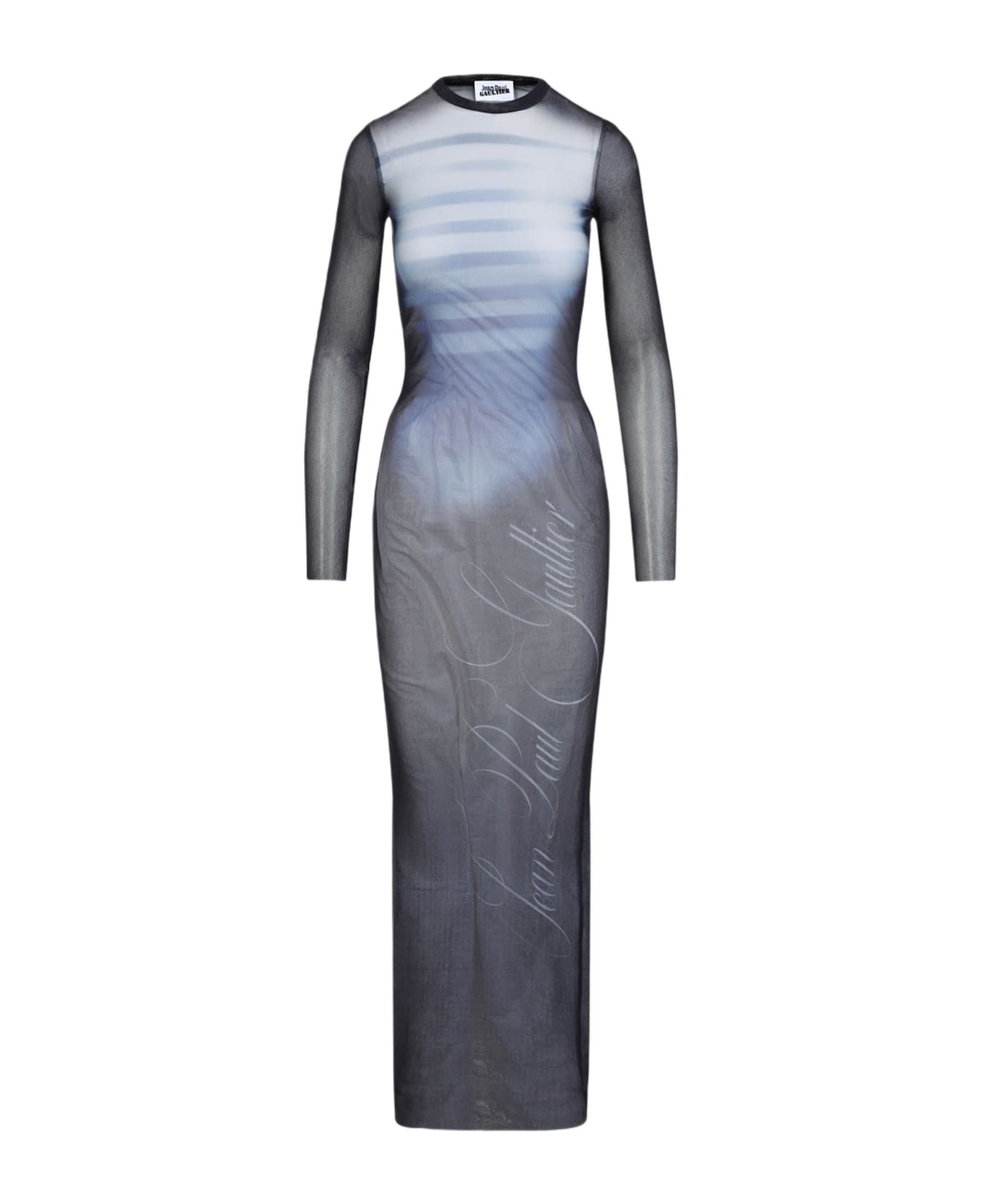 Jean Paul Gaultier Le Mâle Crewneck Maxi Dress - Navy Lightblue White