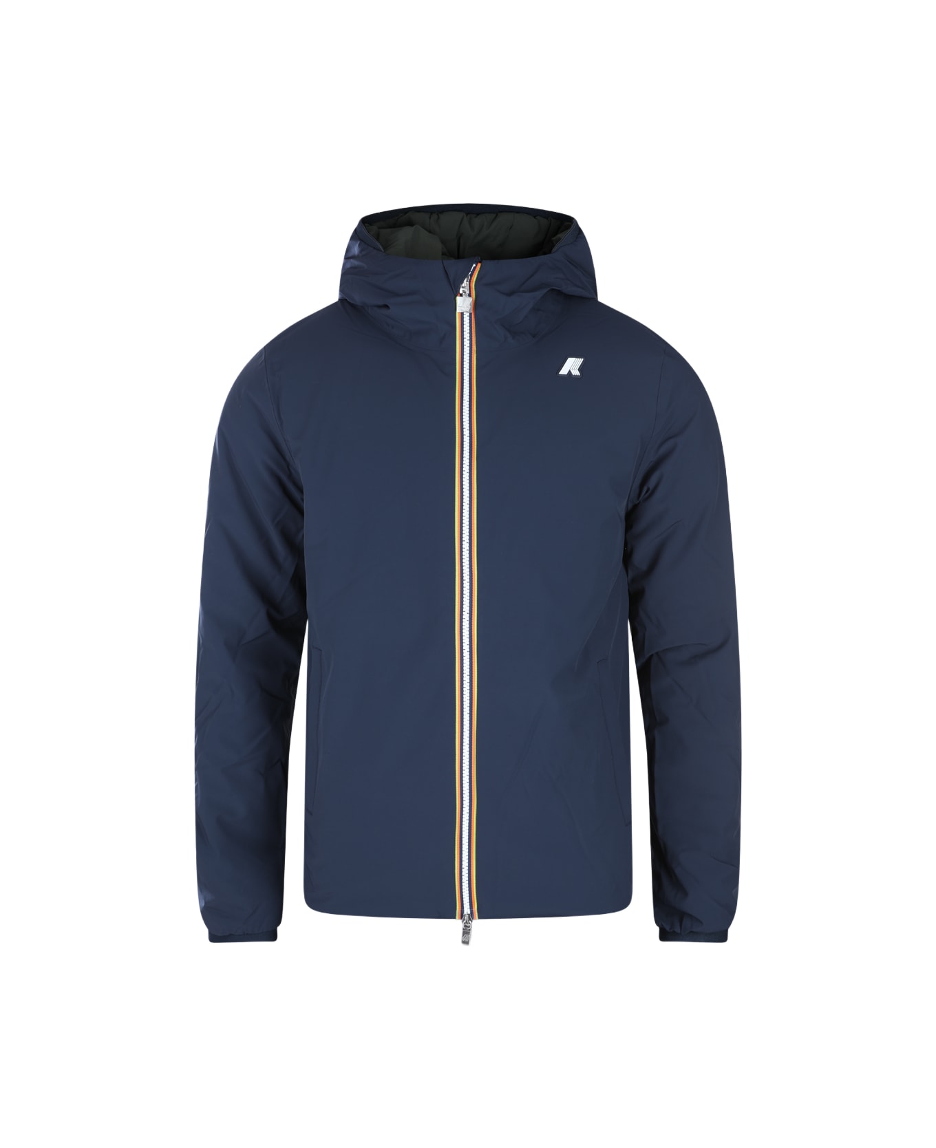 K-Way Blue Jack St Warm Double Casual Jacket - BLUE DEPTH-GREEN BLACKISH