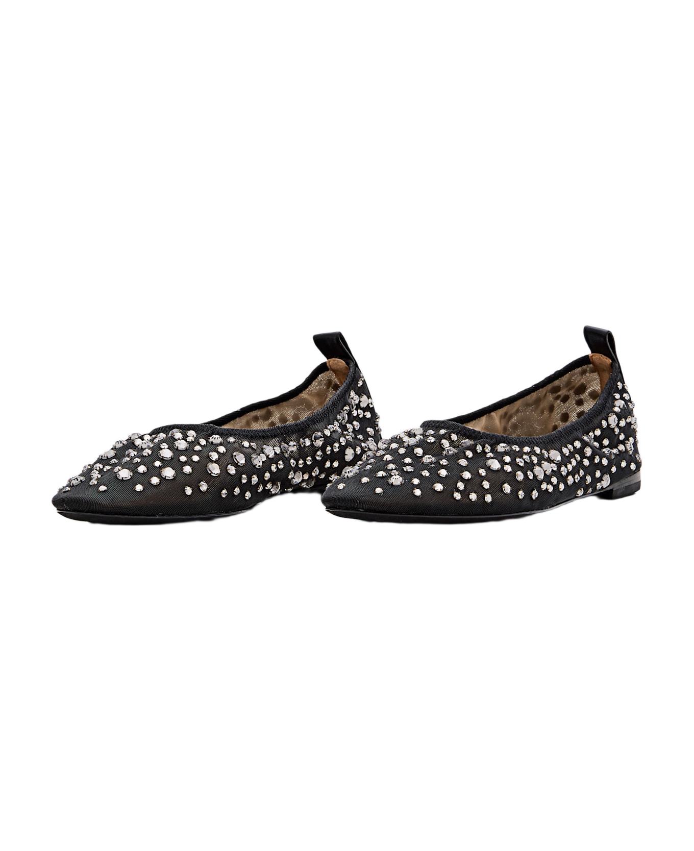 Tory Burch Ballerinas With Crystals - BLACK