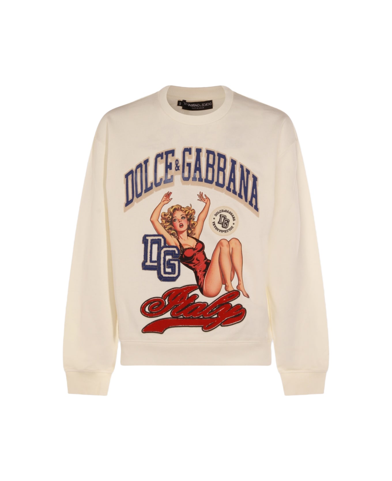 Dolce 
Gabbana White Cotton Sweatshirt - WHITE