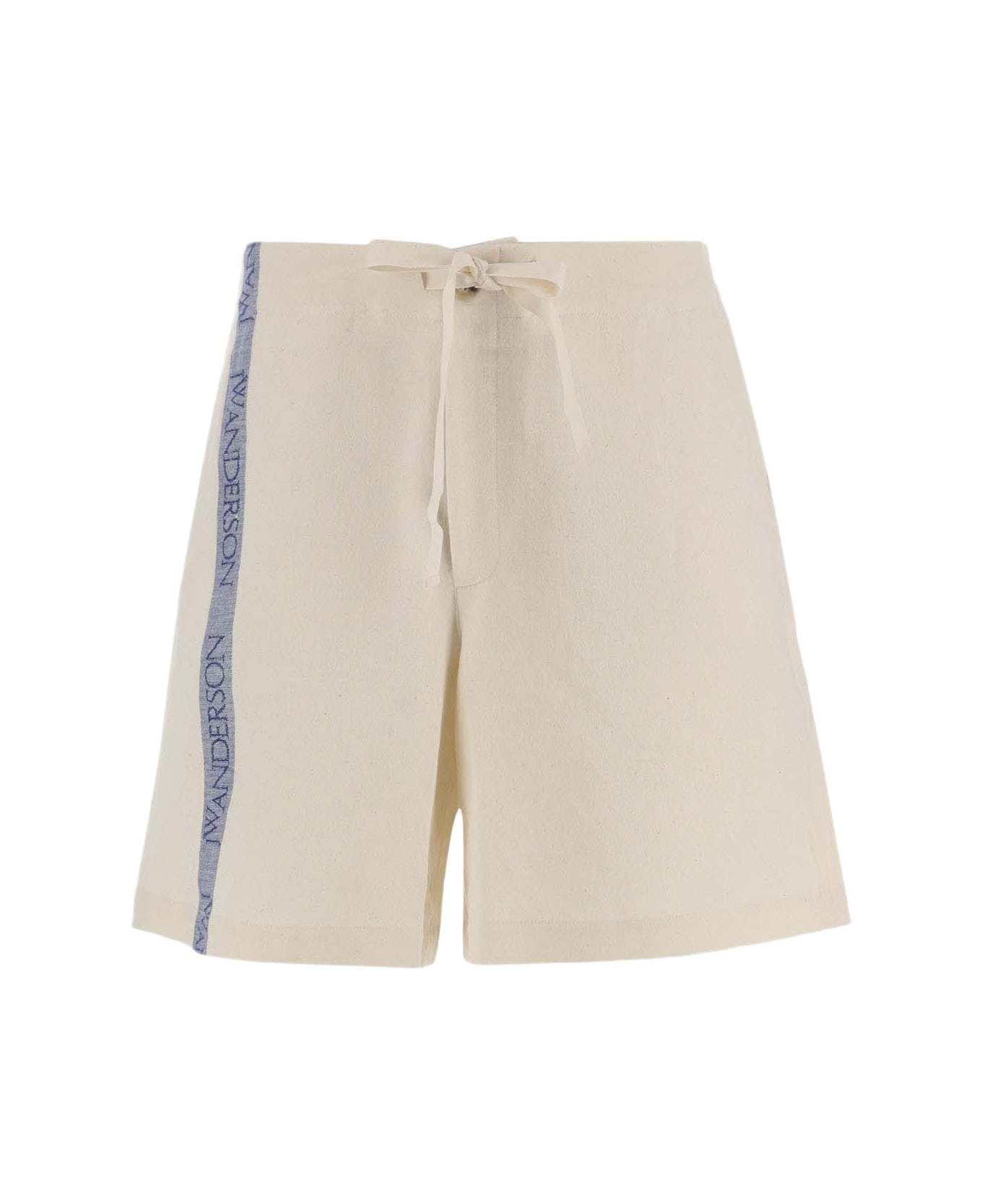 J.W. Anderson Linen Blend Logo Short Pants - Off-white