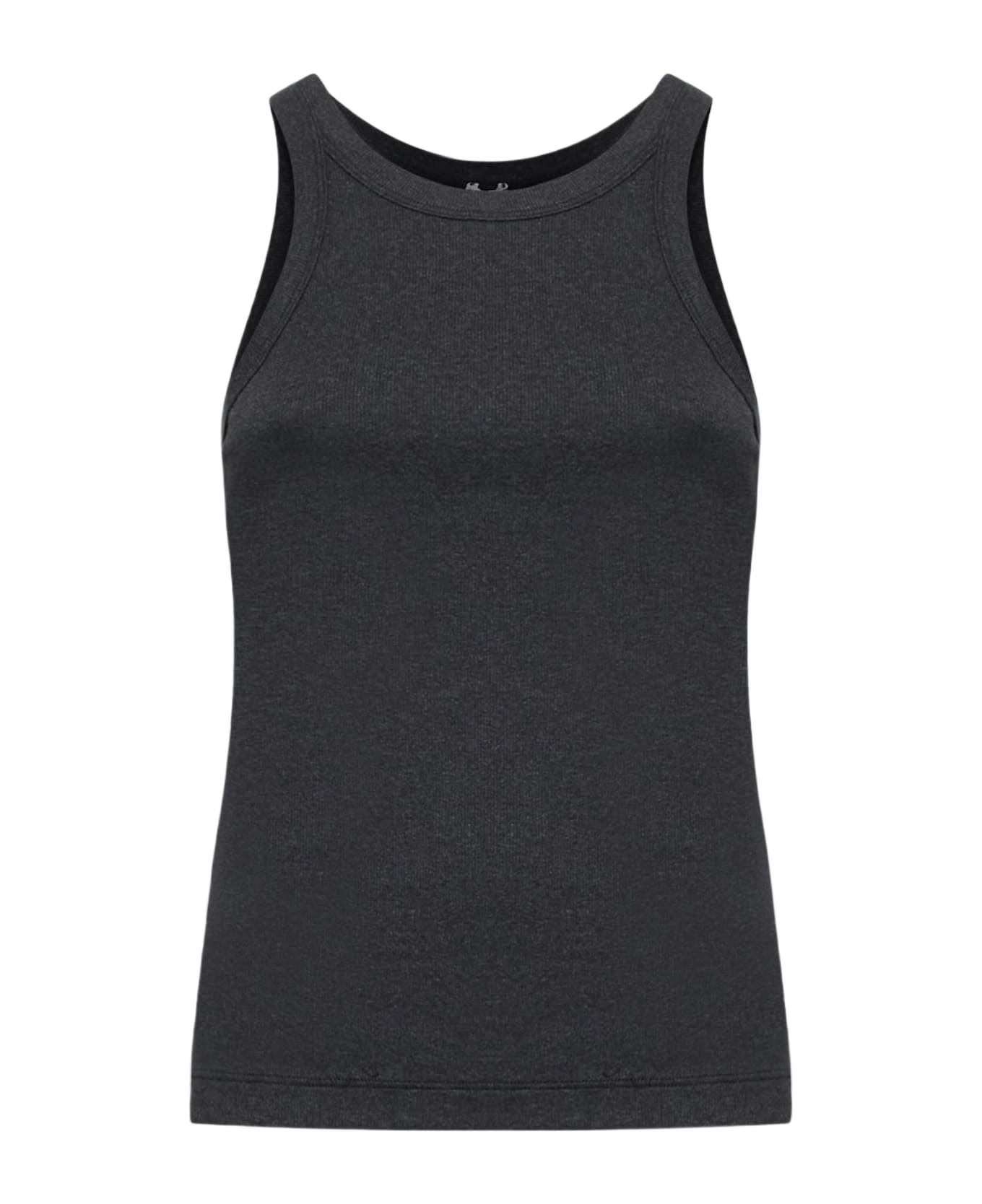 Totême Grey Ribbed Jersey Tank Top - Grey
