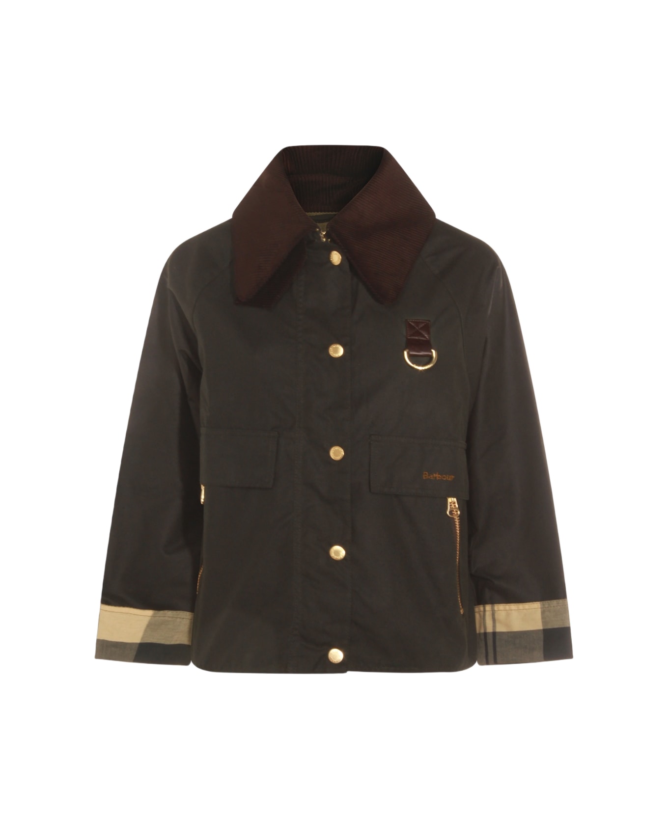 Barbour Green Cotton Casual Jacket - SAGE