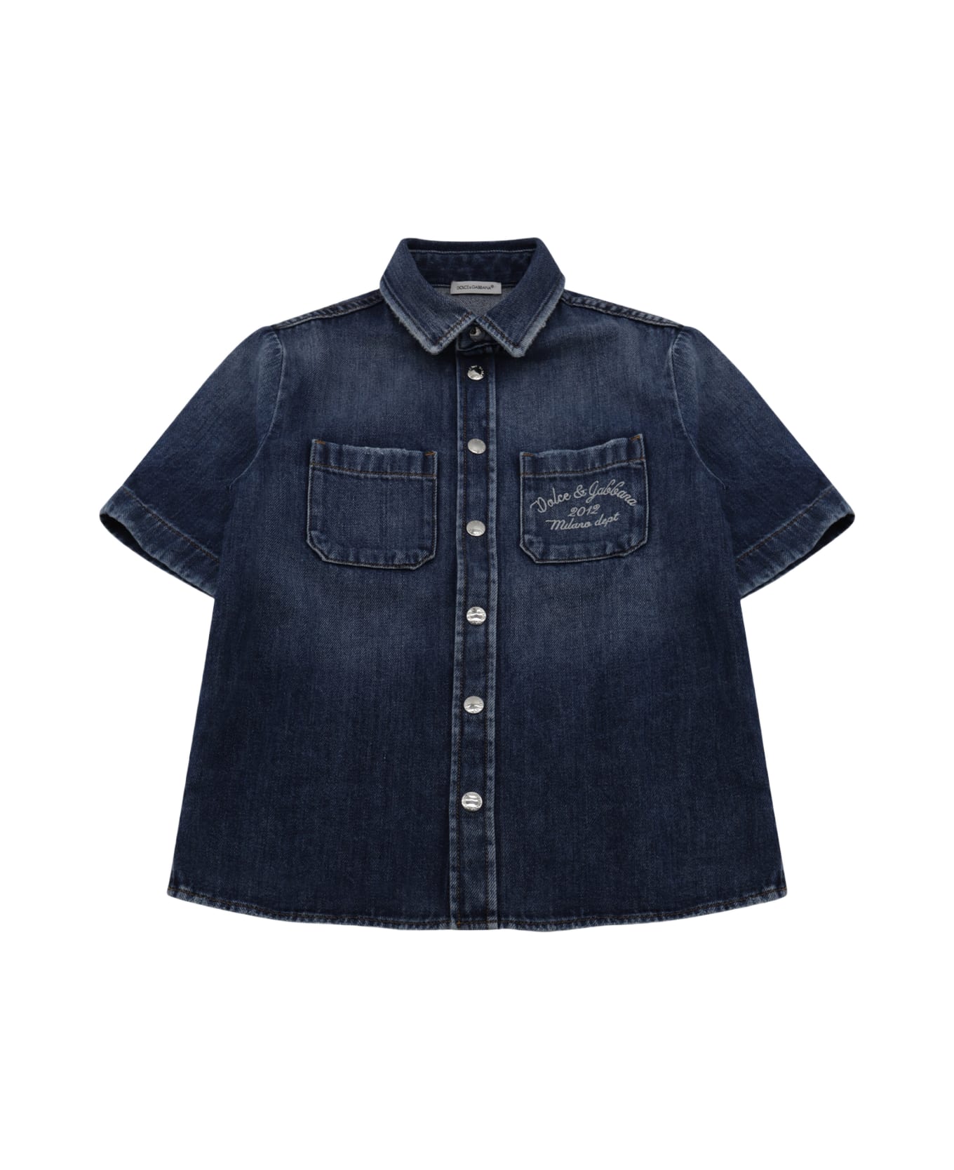 Dolce 
Gabbana Blue Cotton Shirt - Blue
