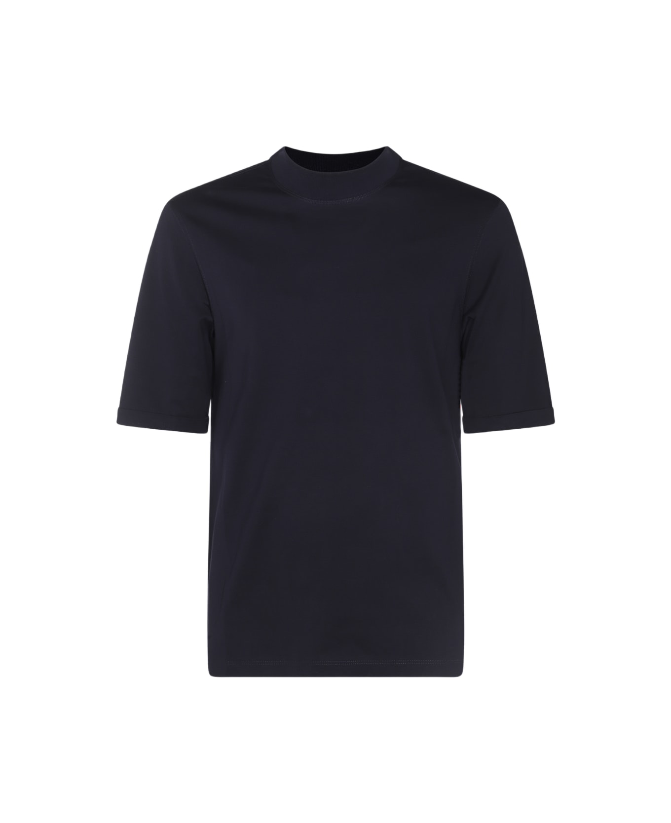 Brunello Cucinelli Dark Blue Cotton T-shirt - Blue