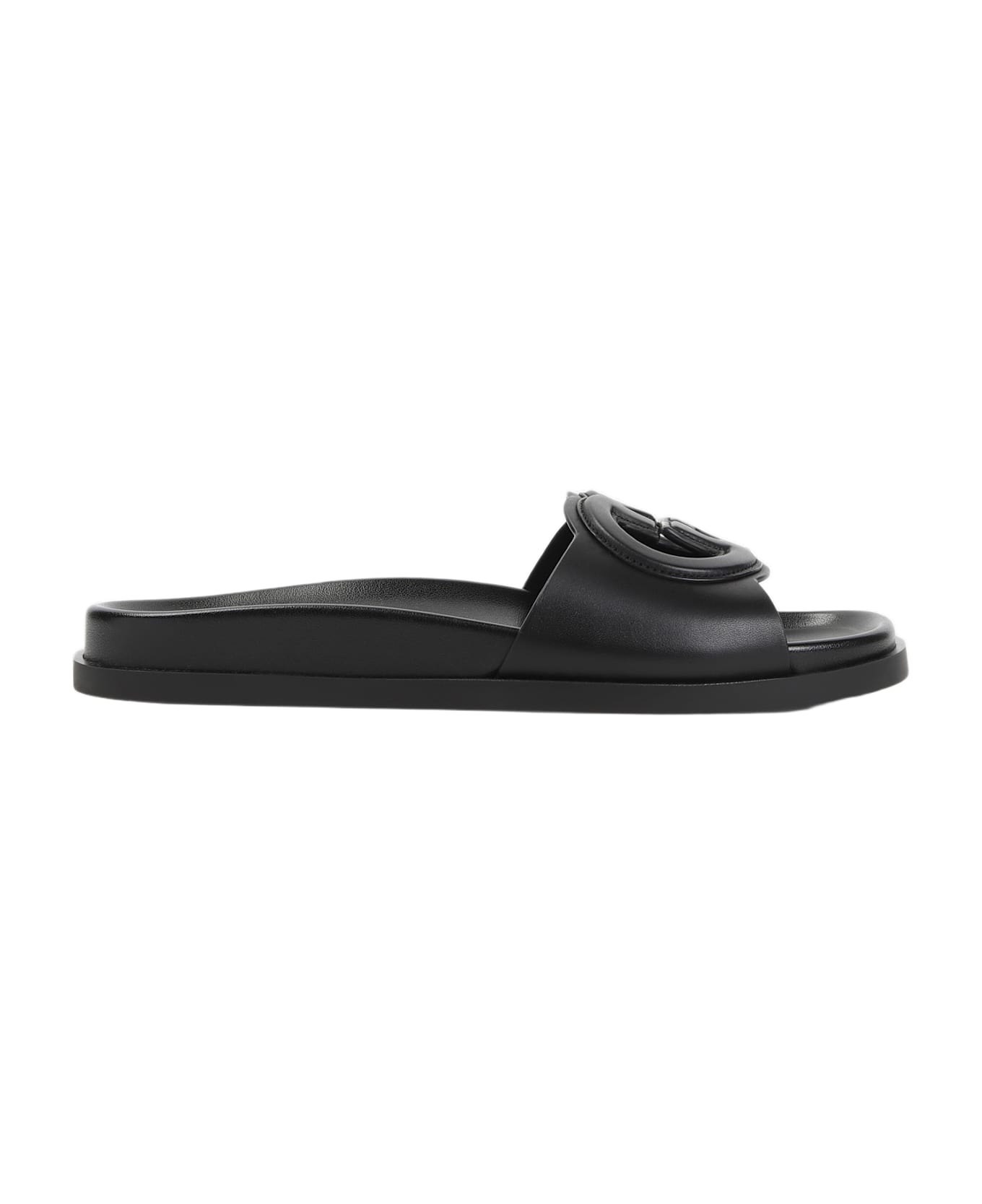 Gucci Cut Flat Sandals - Black