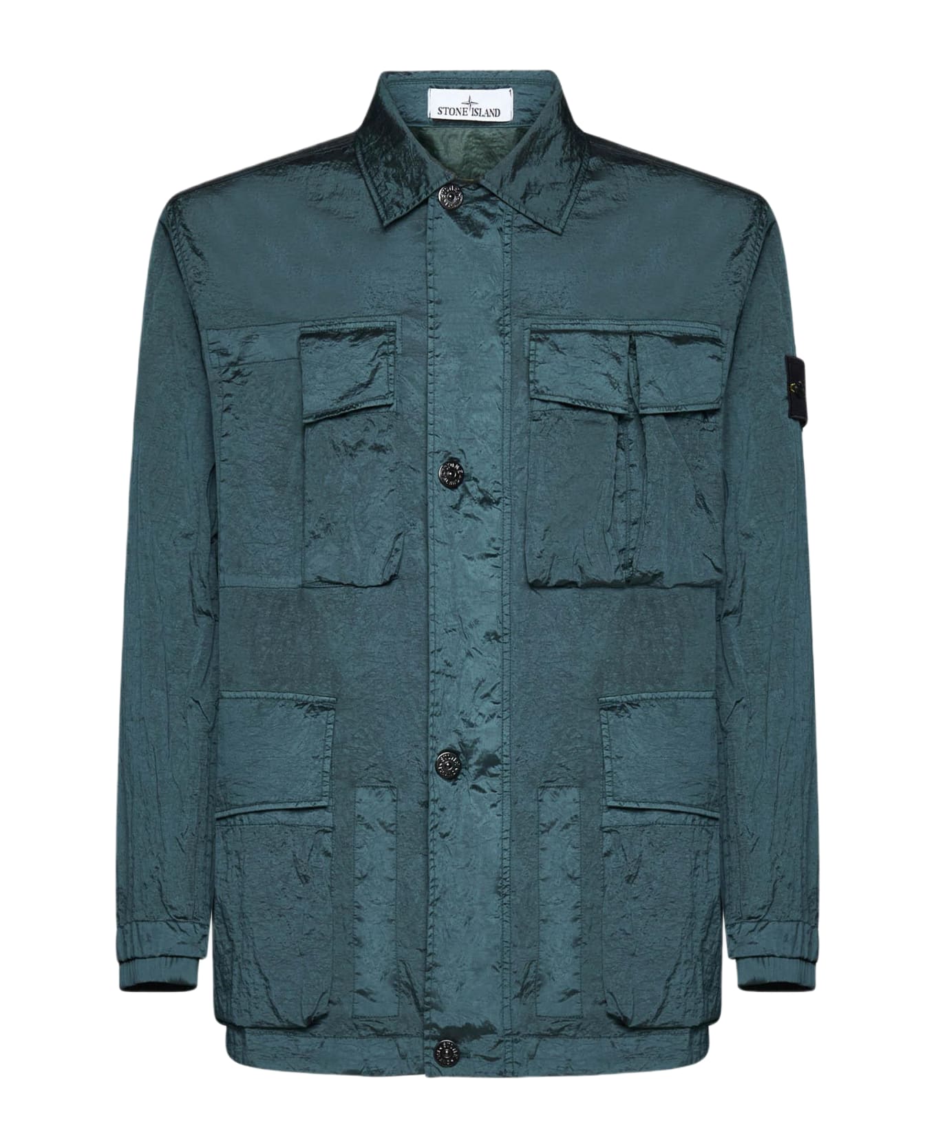 Stone Island Glossy Nylon Field Jacket - Verde