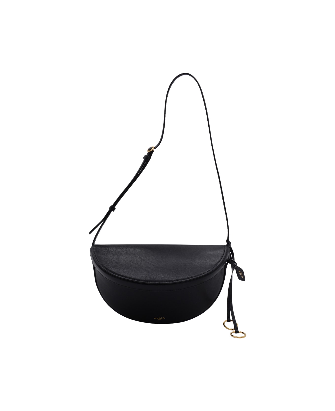 Alaia Black Leather Crossbody Bag - Black