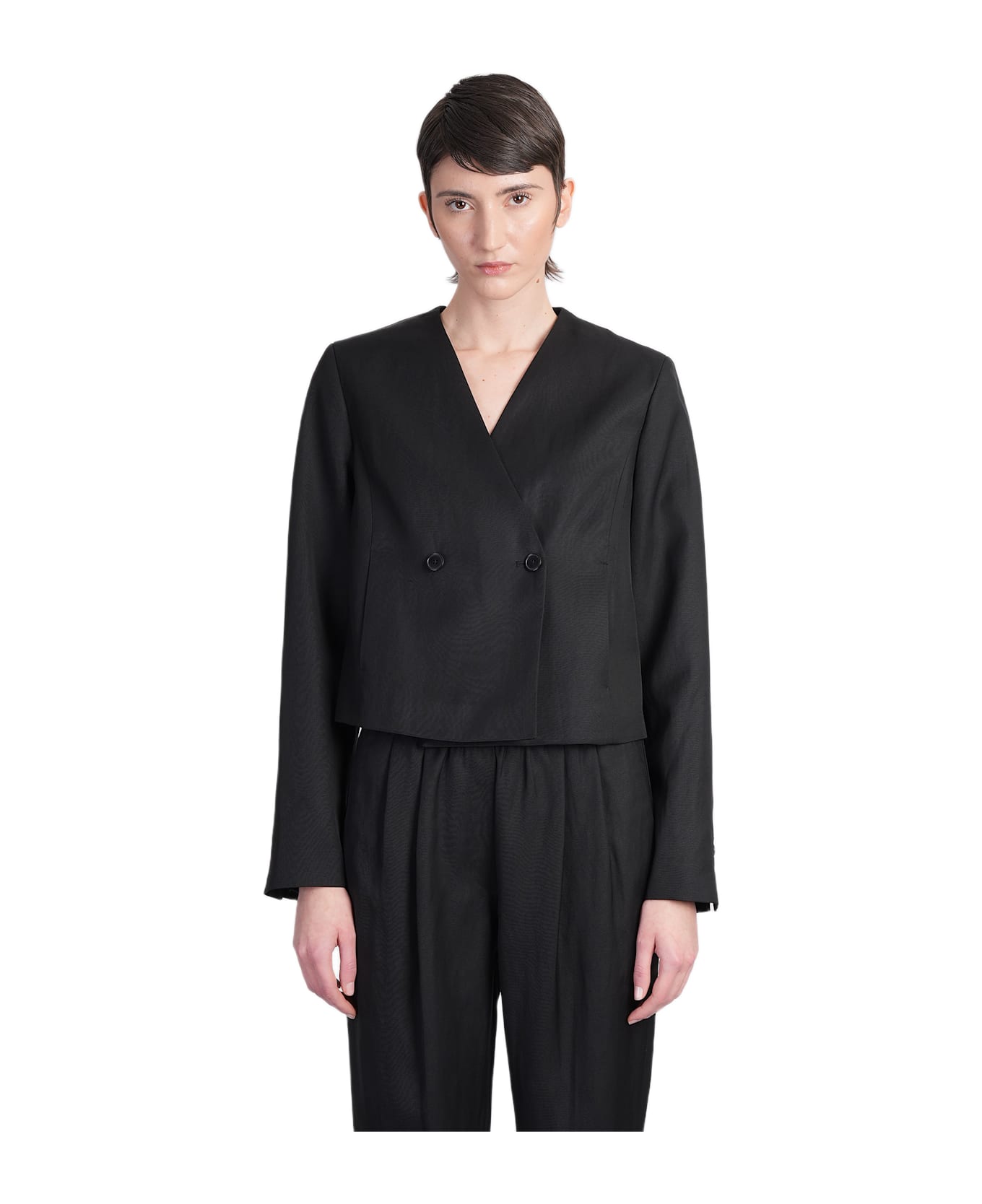 Loulou Studio Malli Blazer In Black Viscose - black