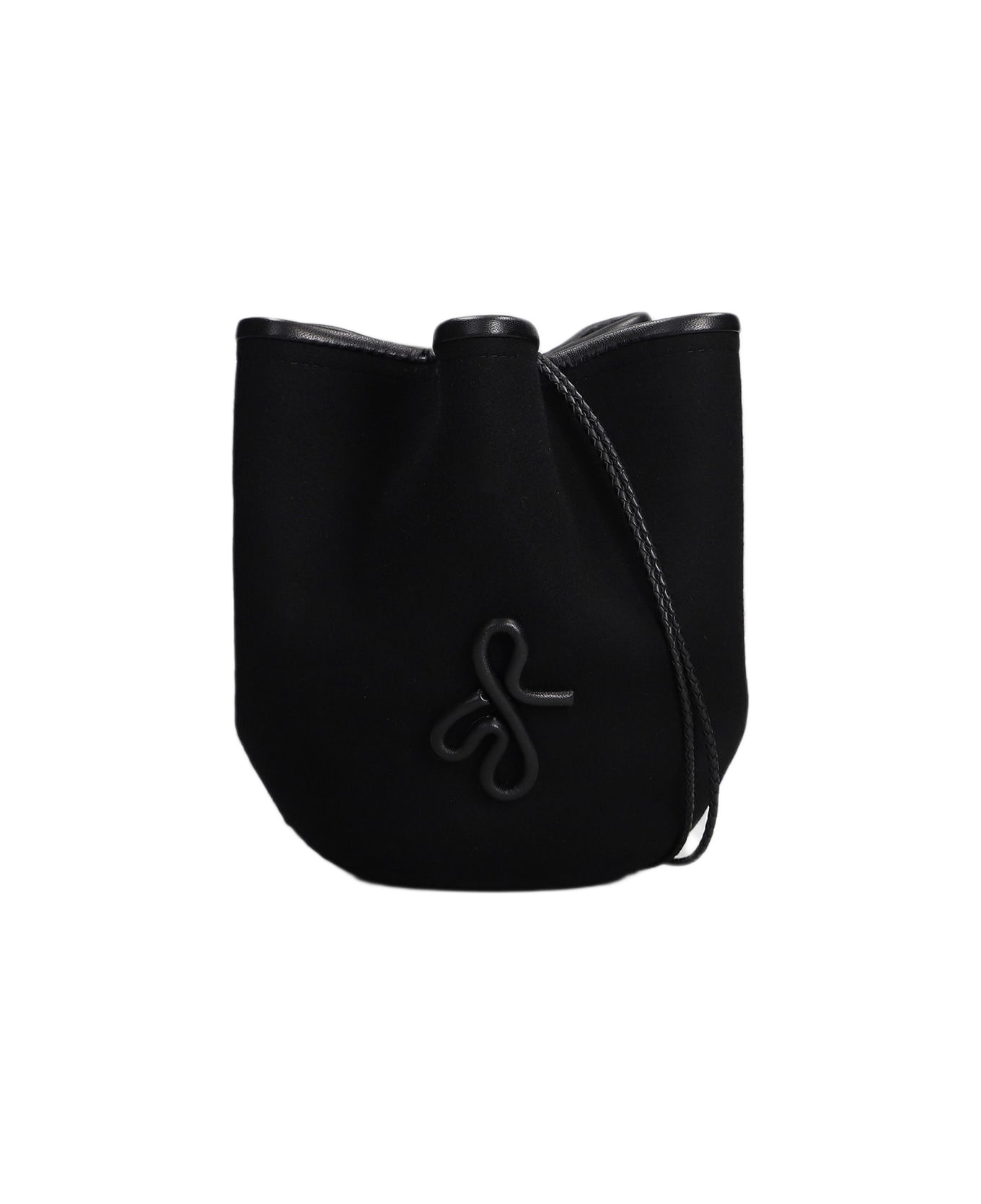 Ruslan Baginskiy The Hatbag Shoulder Bag In Black Wool - black