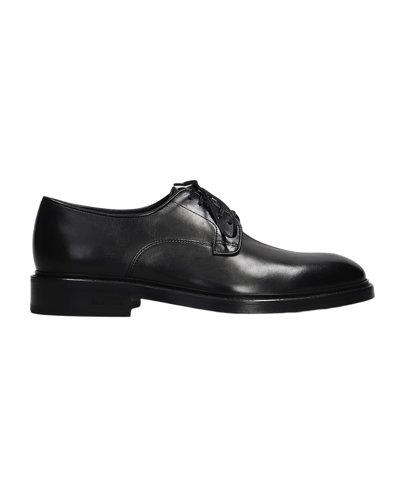 Paul Smith Soloman Lace Up Shoes In Black Leather - black