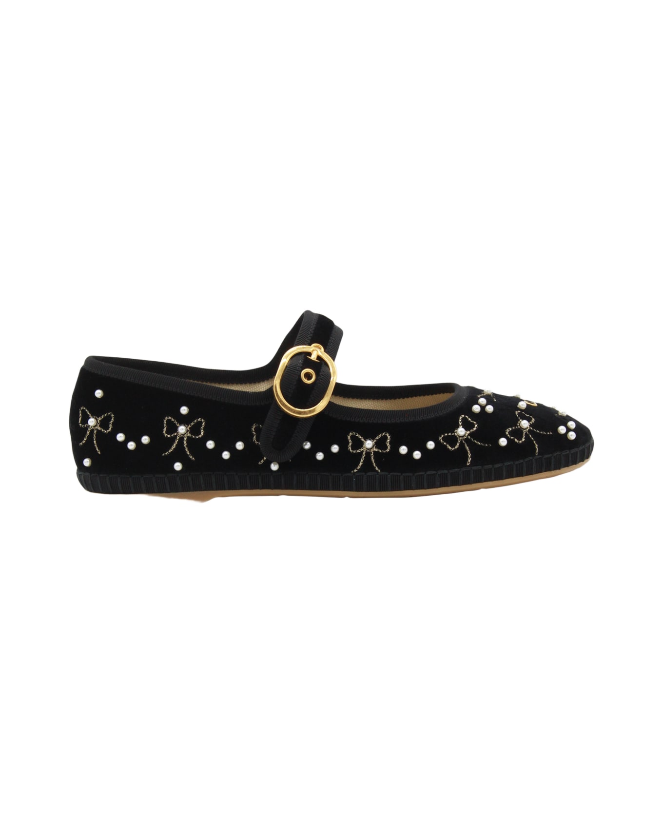 Valentino Garavani Black Flats - BLACK