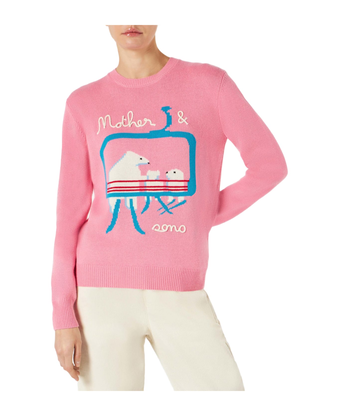MC2 Saint Barth Woman Sweater With Bears Embroidery - PINK