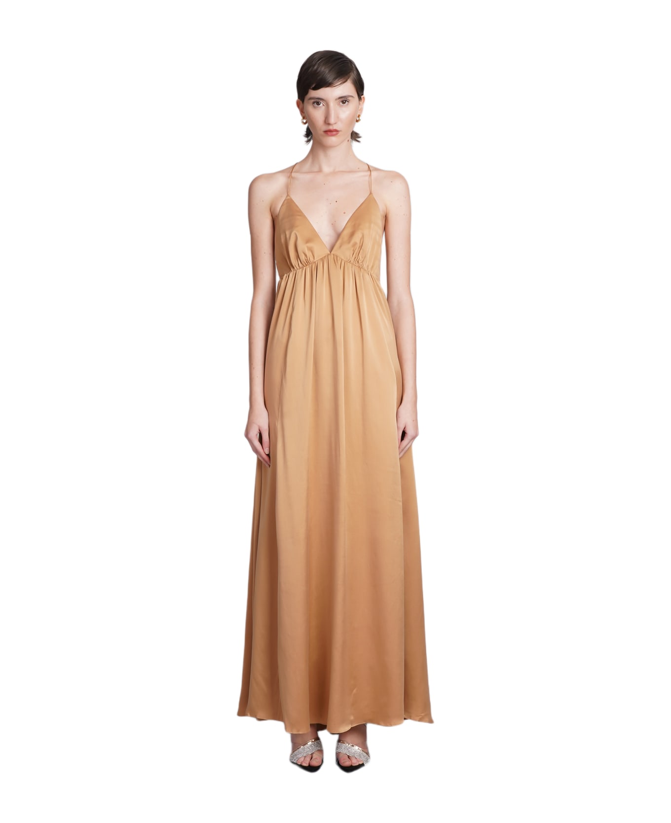 Zimmermann Dress In Brown Silk - brown ワンピース＆ドレス