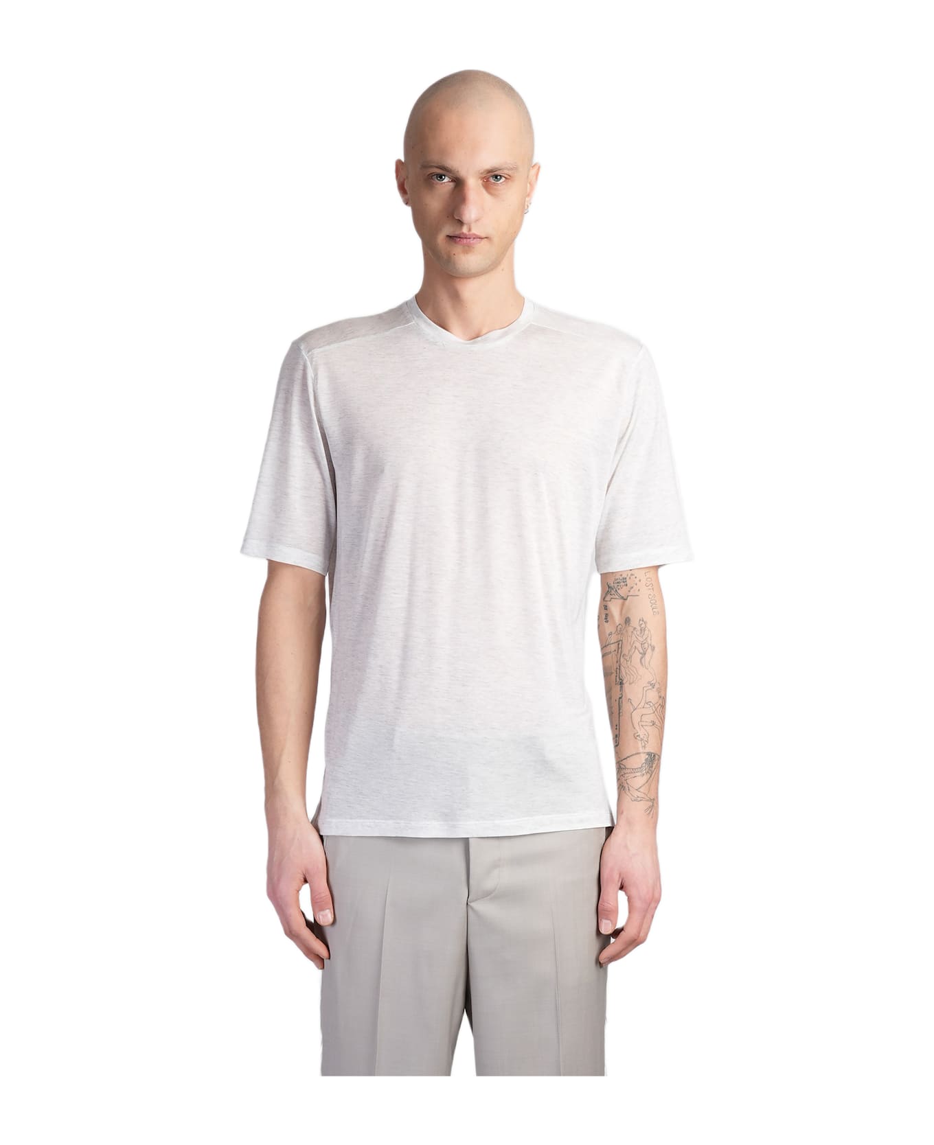 Paura Leyla T-shirt In Grey Cotton - grey シャツ