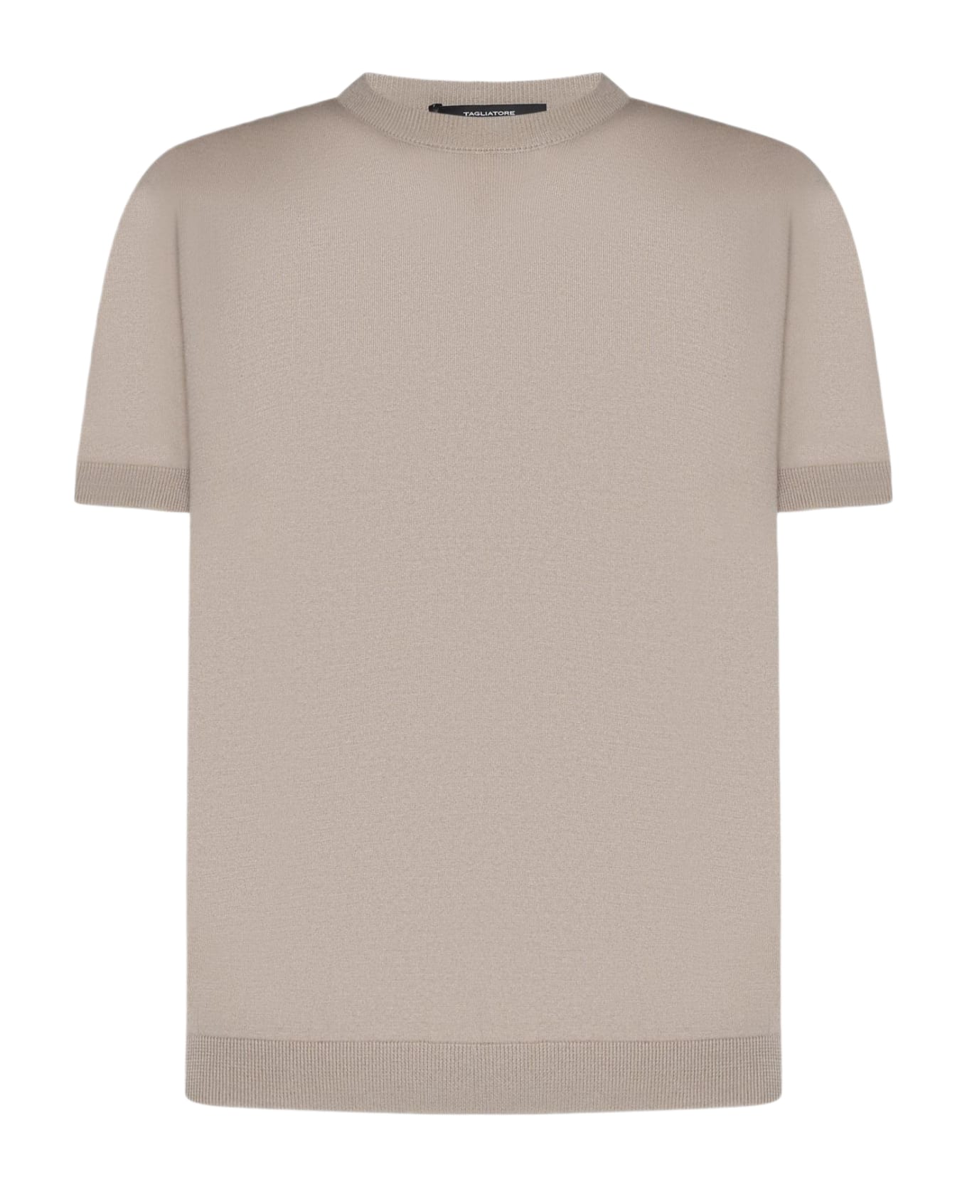 Tagliatore Knit Cotton T-shirt - Taupe