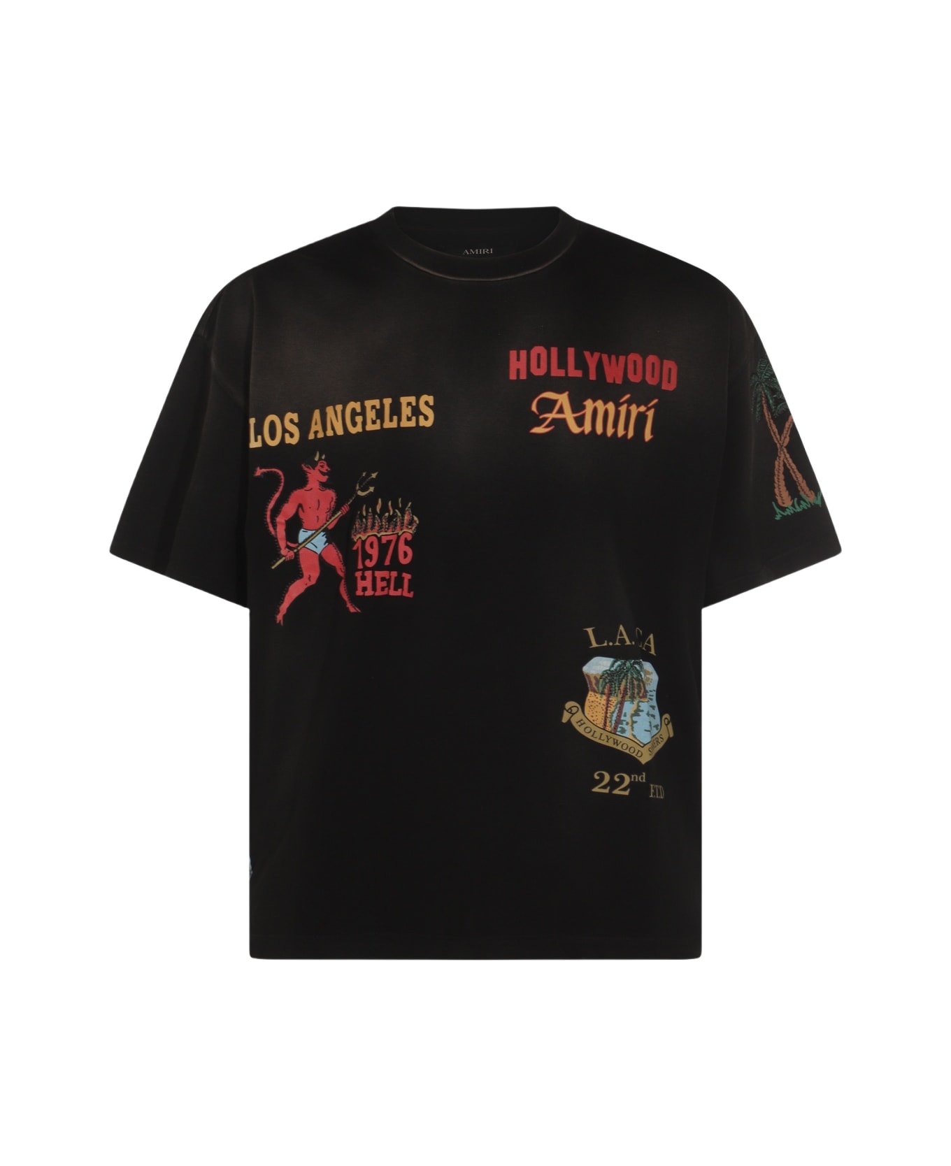 AMIRI Black Cotton T-shirt