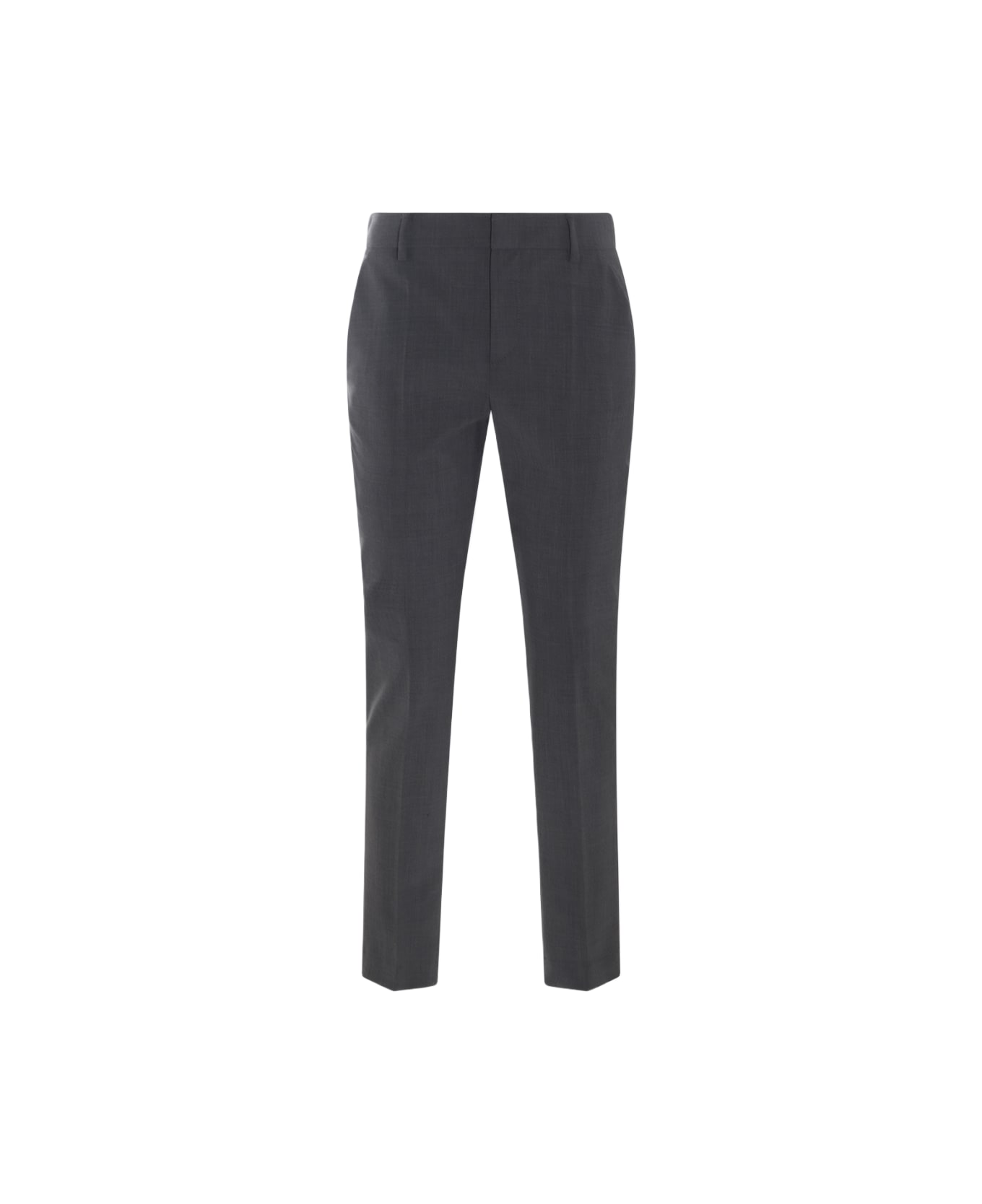 Brunello Cucinelli Dark Grey Wool Blend Trousers