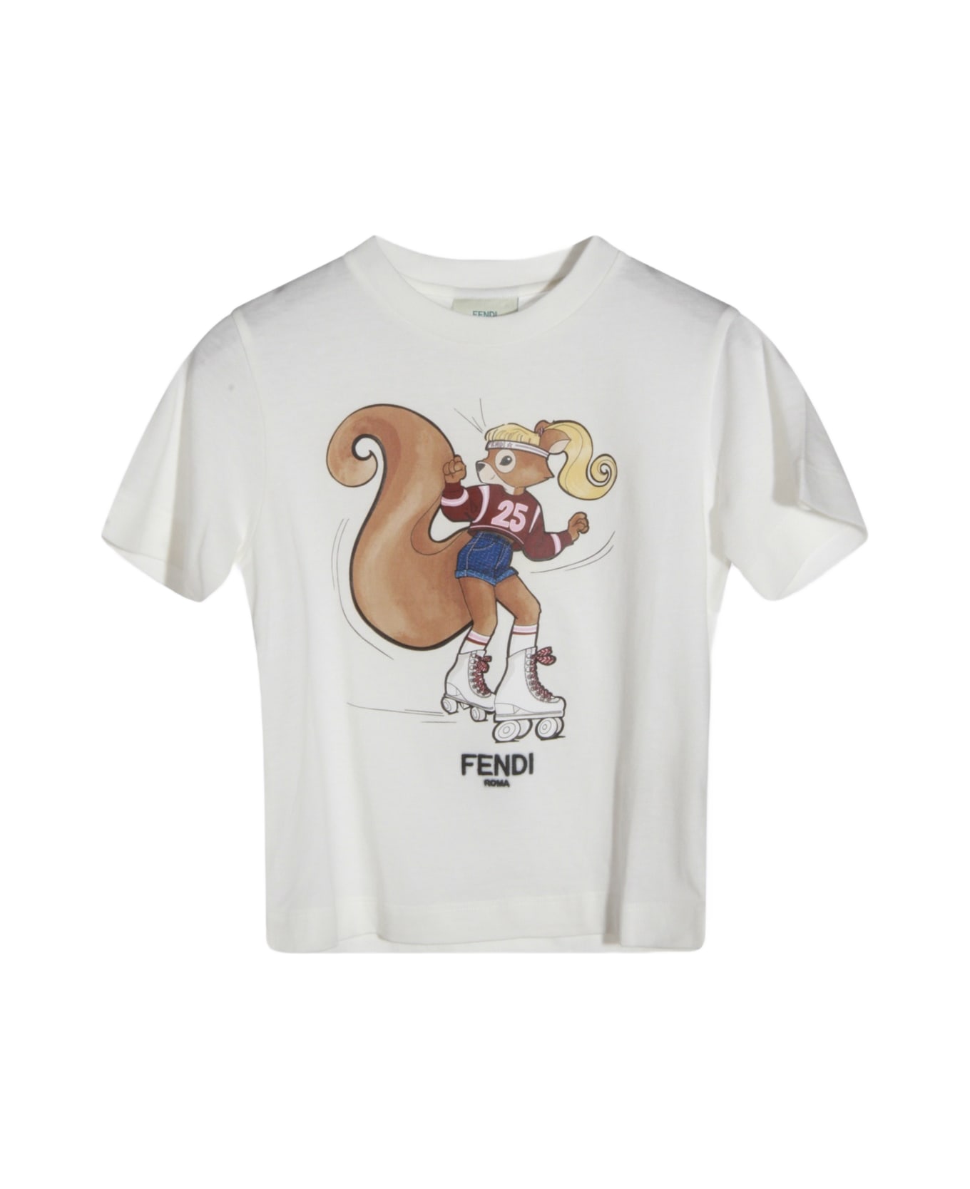 Fendi White Cotton T-shirt - Gesso